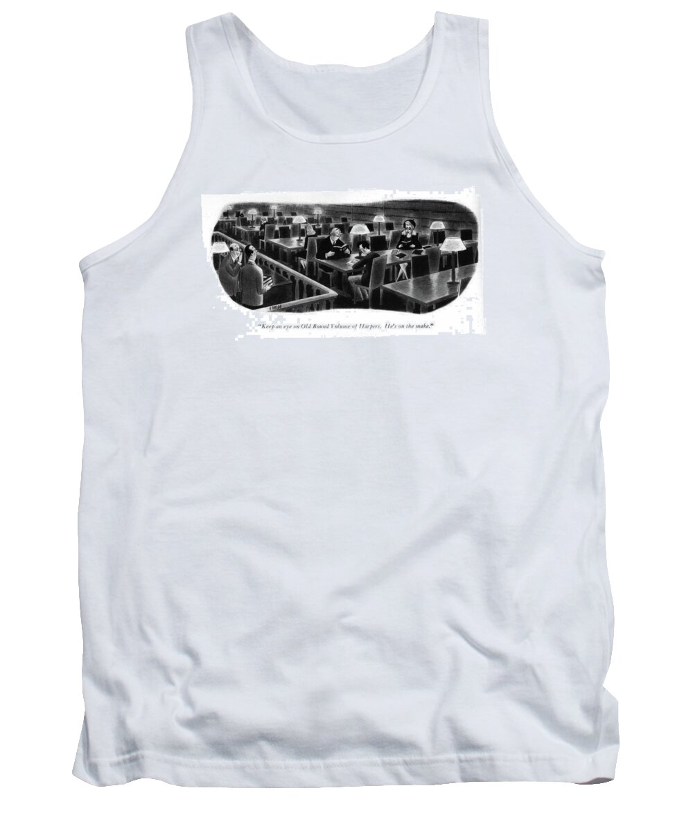 111589 Rta Richard Taylor Tank Top featuring the drawing Old Bound Volume Of Harpers by Richard Taylor