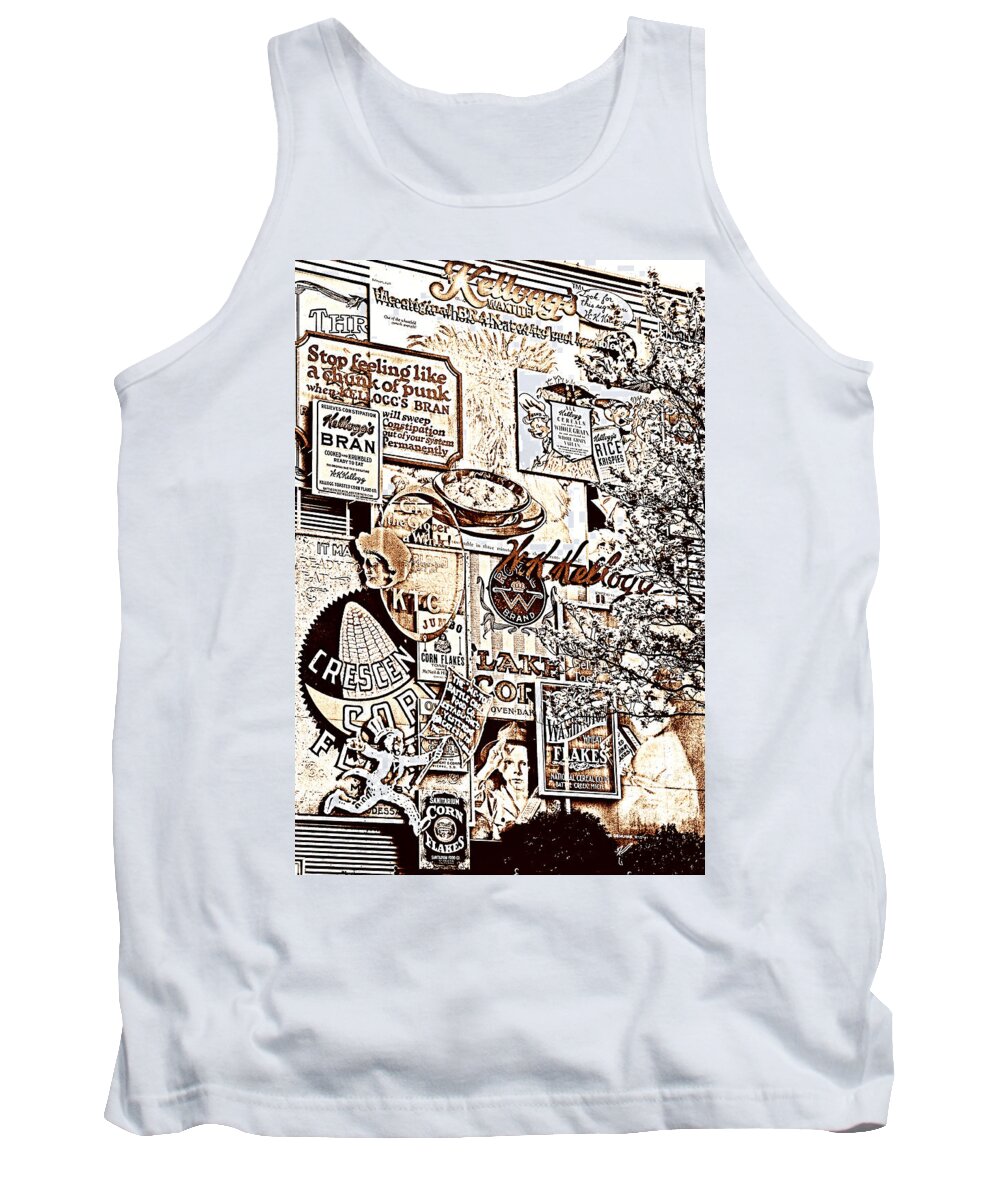 Editorial Tank Top featuring the photograph Kellogg's Wall by Sennie Pierson