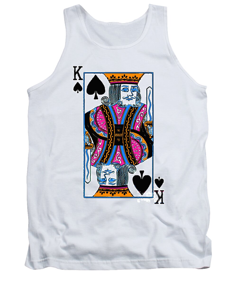Card Tank Top featuring the photograph King of Spades - v3 by Wingsdomain Art and Photography