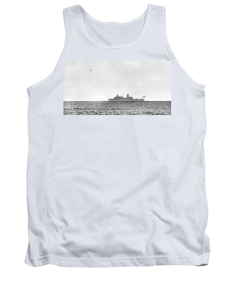 Shackleford Tank Top featuring the photograph Landing on the Horizon by Betsy Knapp