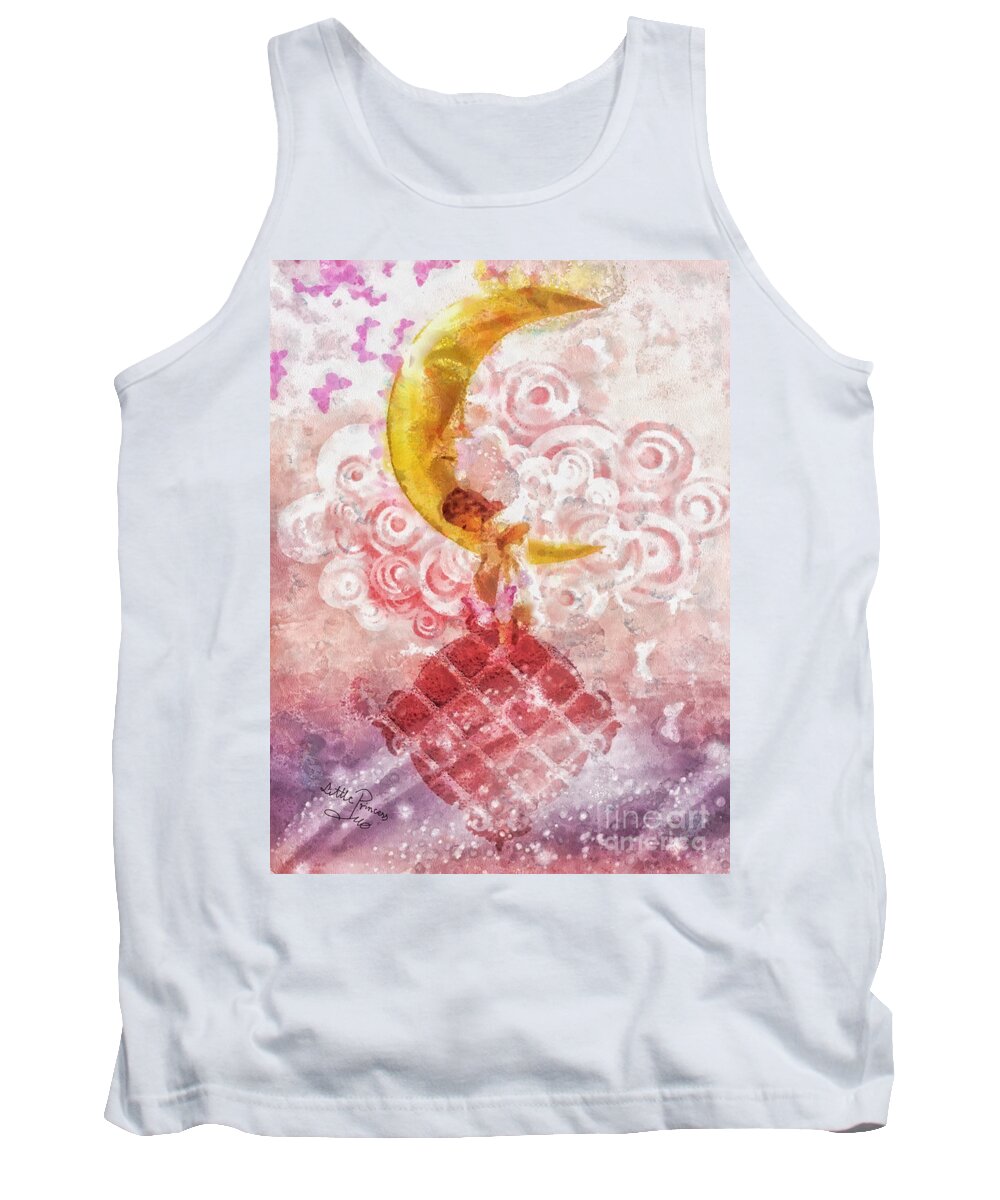Little Princess Tank Top featuring the painting Little Princess by Mo T