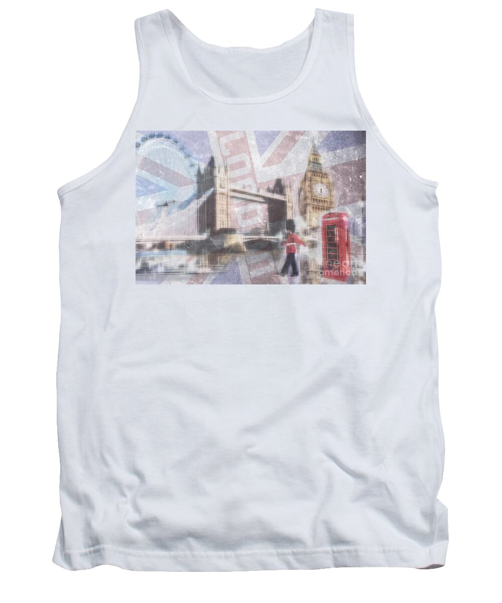 Great Britain Tank Top featuring the photograph London blue by Hannes Cmarits