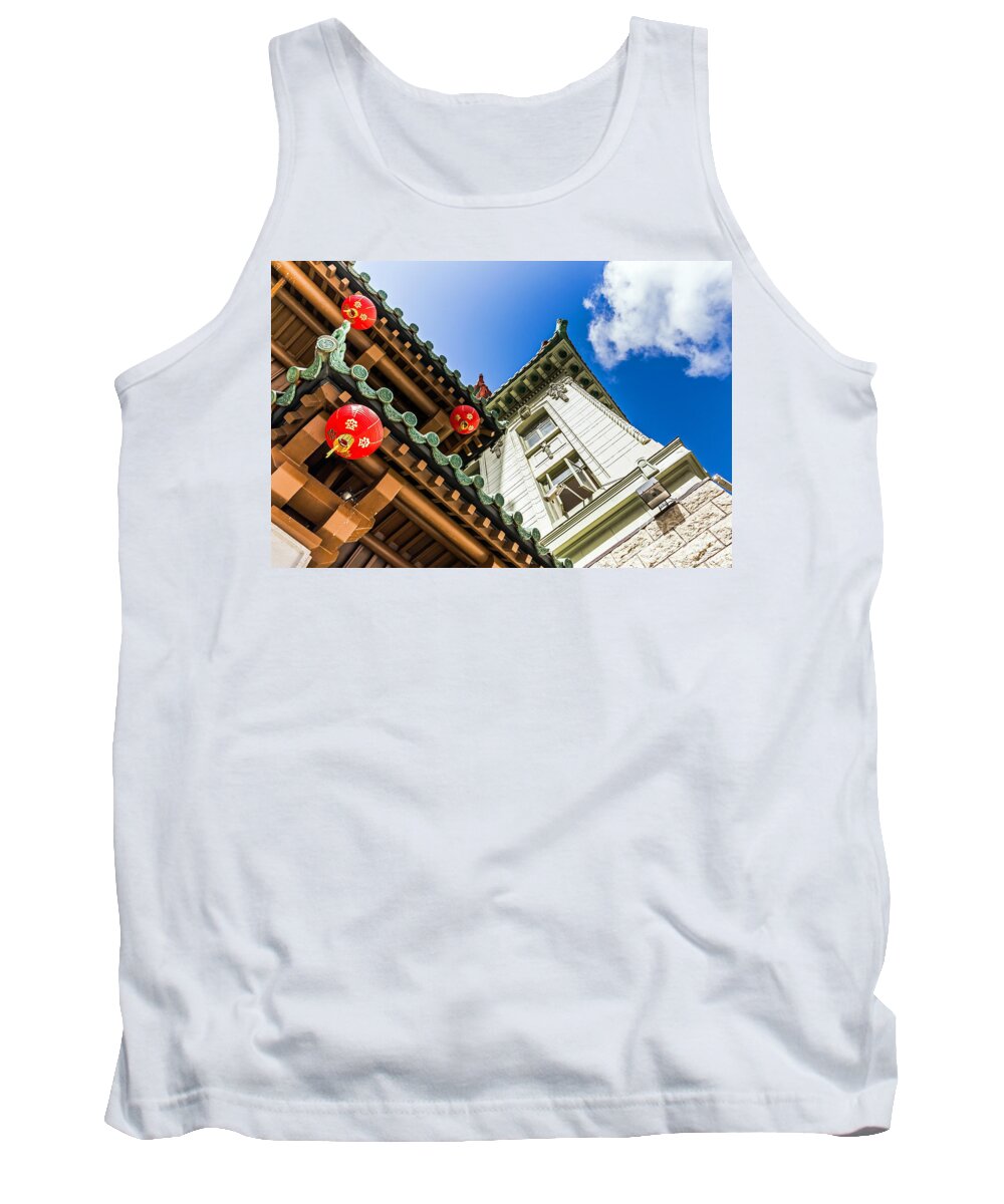 Chinatown Tank Top featuring the photograph Looking Up by Kate Brown