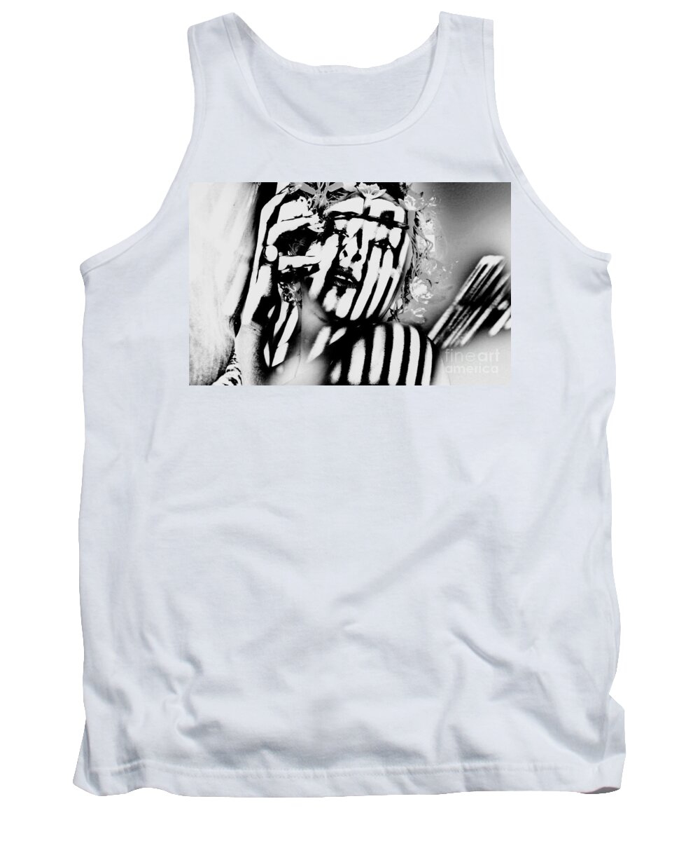 Stripes Tank Top featuring the photograph Lotus Lights by Jessica S