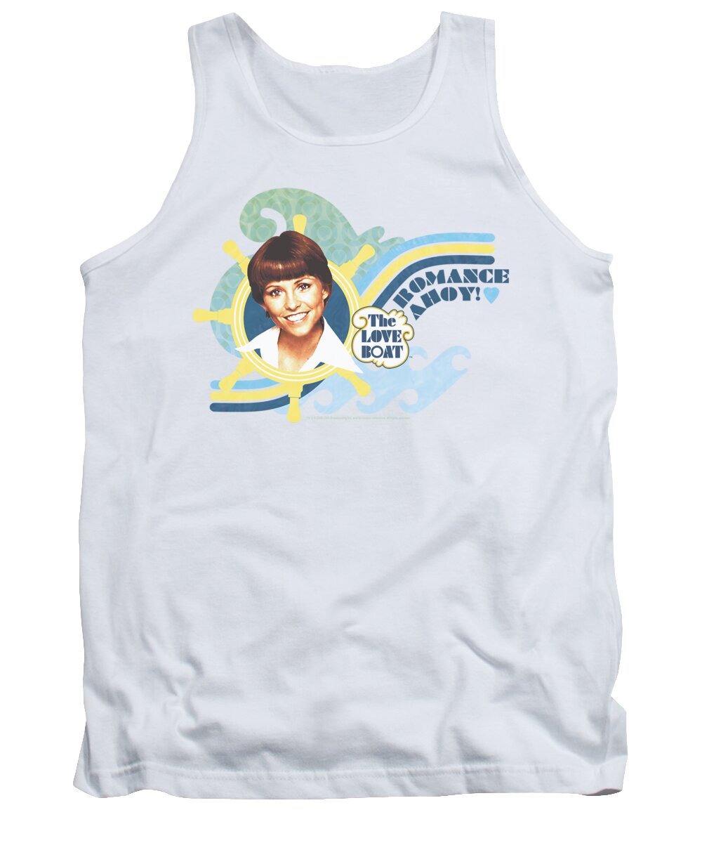 The Love Boat Tank Top featuring the digital art Love Boat - Romance Ahoy by Brand A