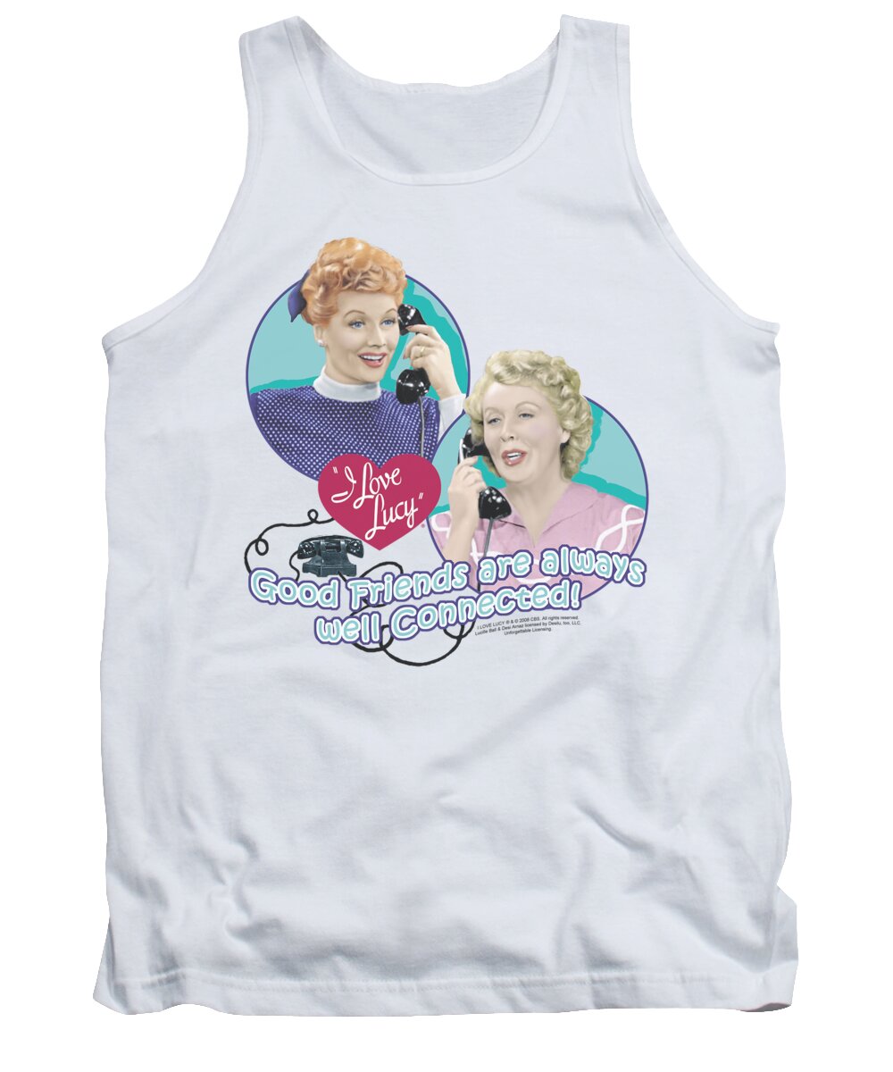 I Love Lucy Tank Top featuring the digital art Lucy - Always Connected by Brand A