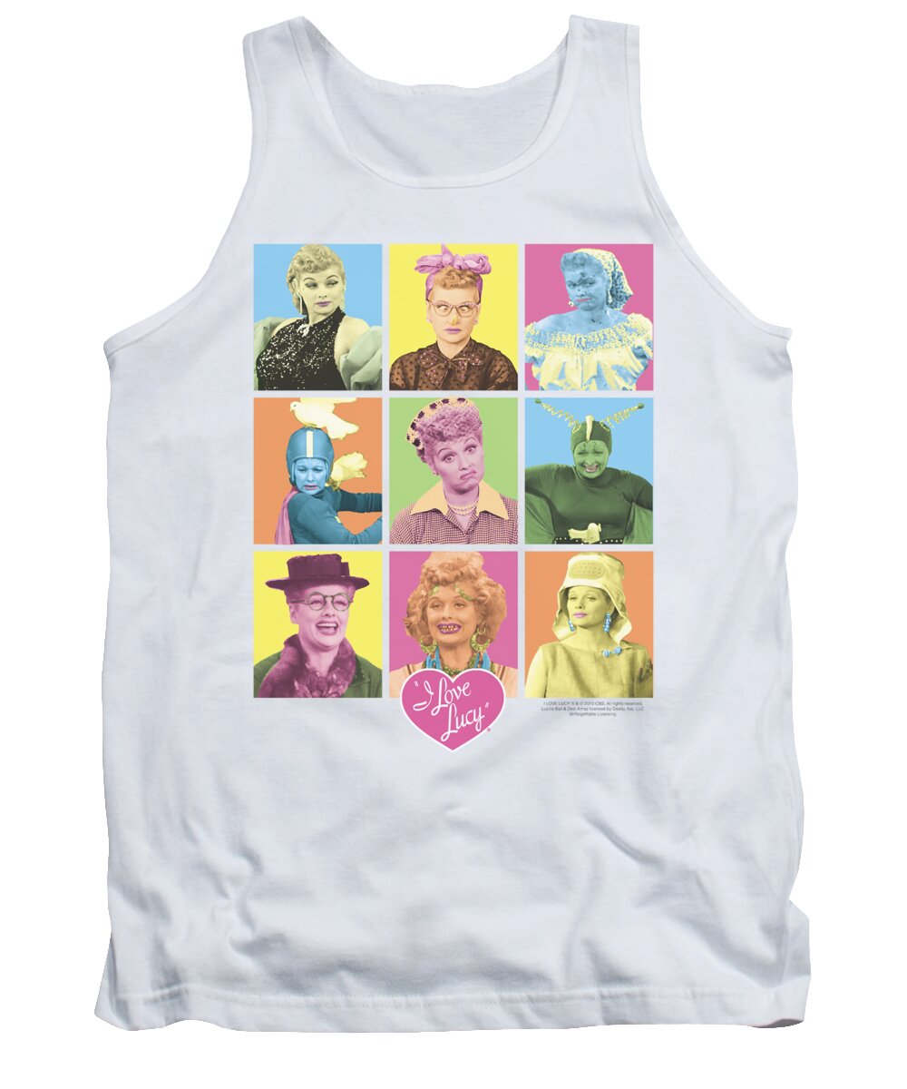 I Love Lucy Tank Top featuring the digital art Lucy - So Many Faces by Brand A