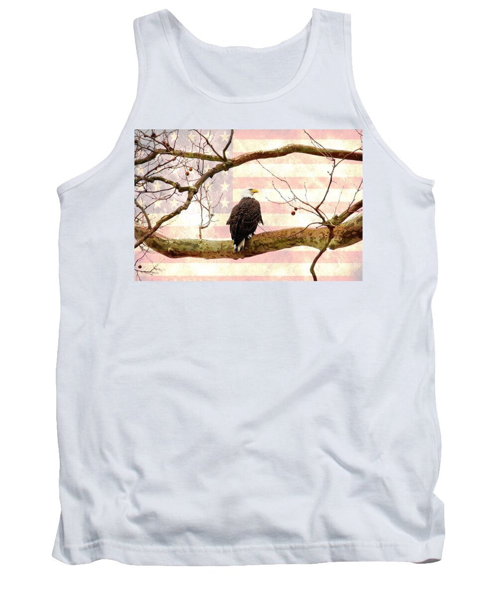 Eagle Tank Top featuring the photograph Majestic II by Trina Ansel