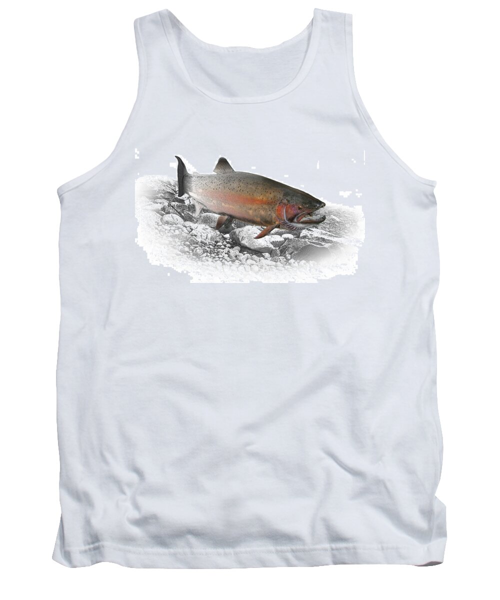 Trout Tank Top featuring the photograph Migrating Steelhead Rainbow Trout by Randall Nyhof