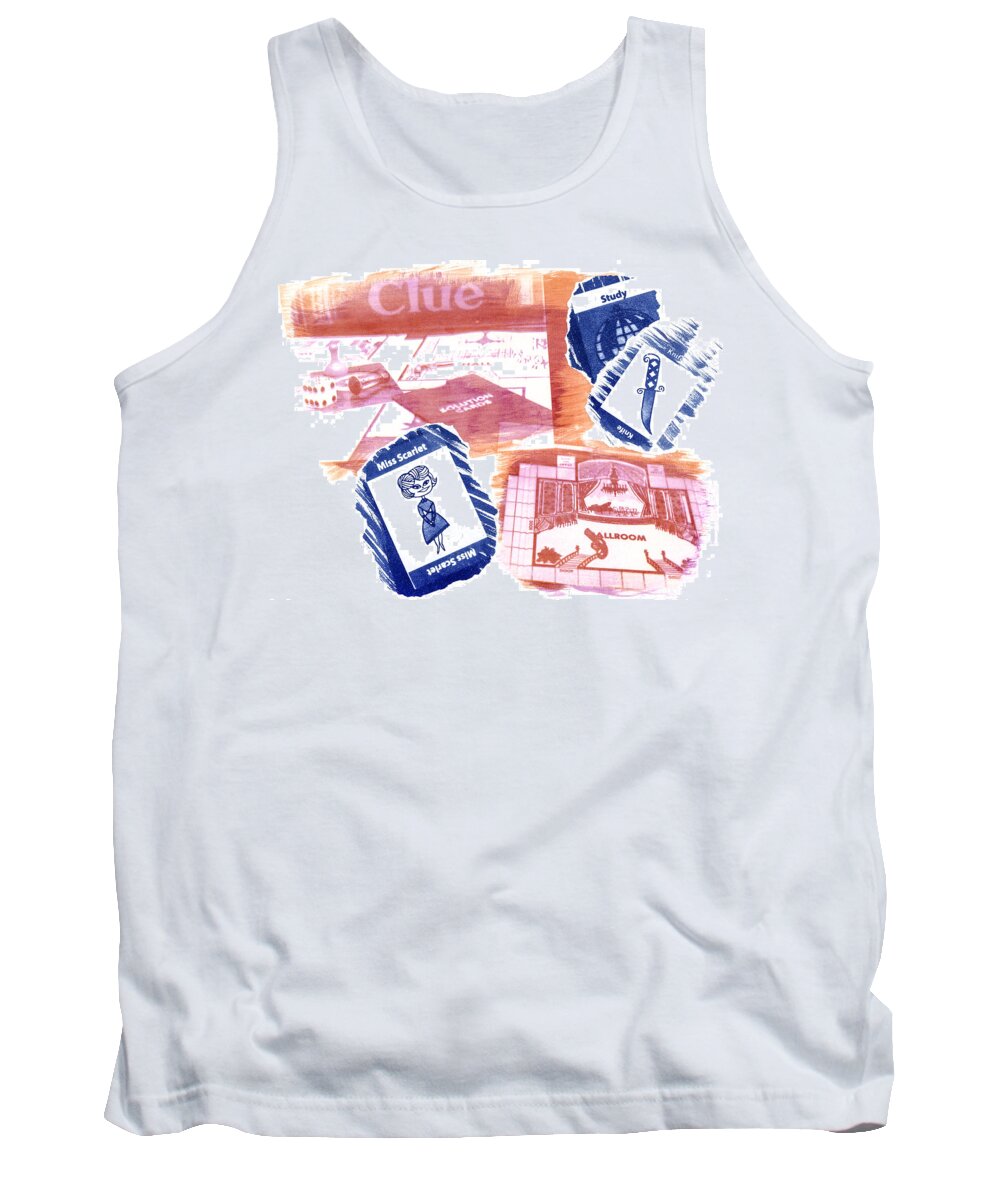 Clue Tank Top featuring the photograph Miss Scarlet in the Study with a Knife by Caitlyn Grasso