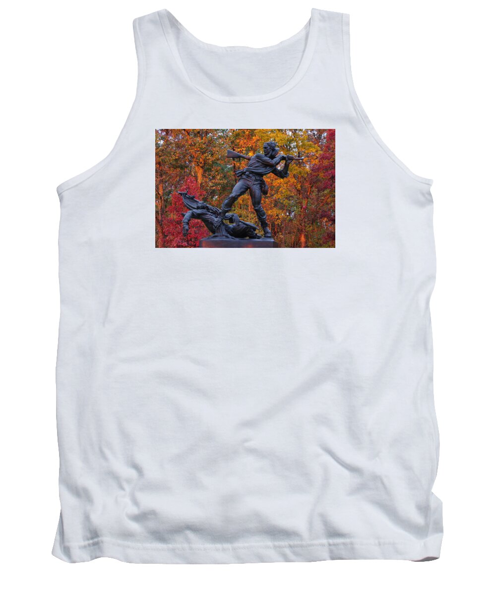 Civil War Tank Top featuring the photograph Mississippi at Gettysburg - The Rage of Battle No. 1 by Michael Mazaika