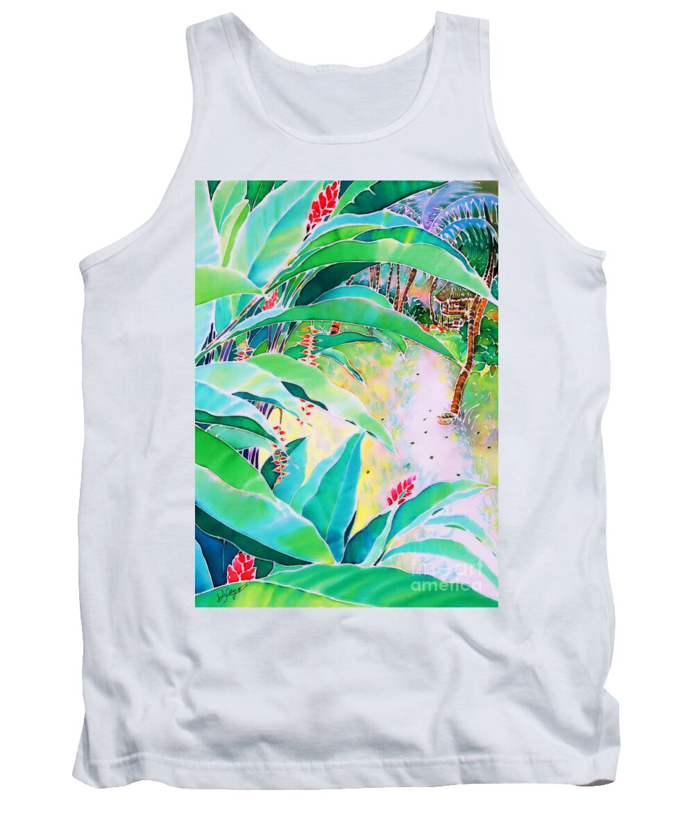 Tropical Tank Top featuring the painting Morning dew by Hisayo OHTA