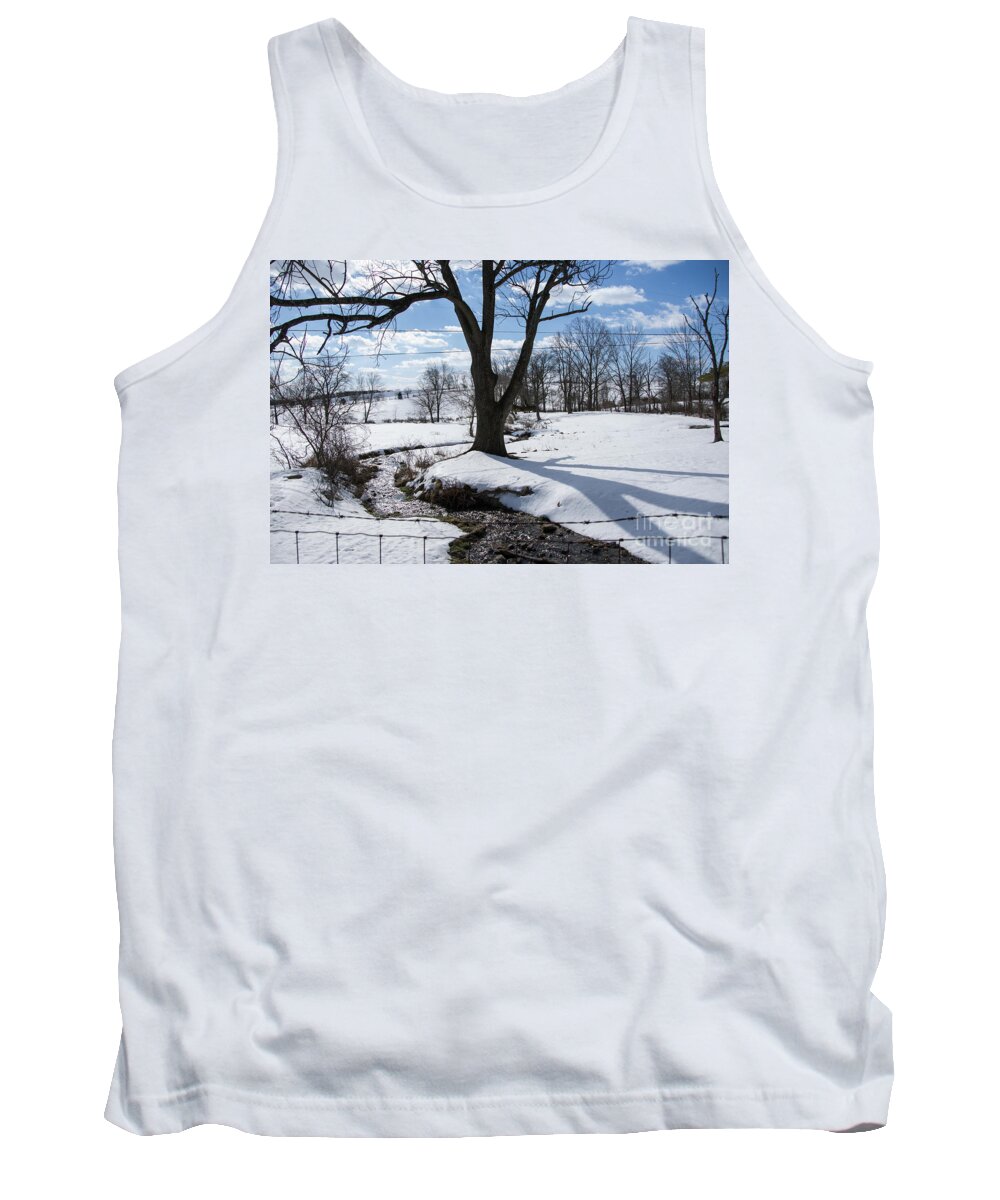 Farm Tank Top featuring the photograph Mountain Stream by Jay Ressler