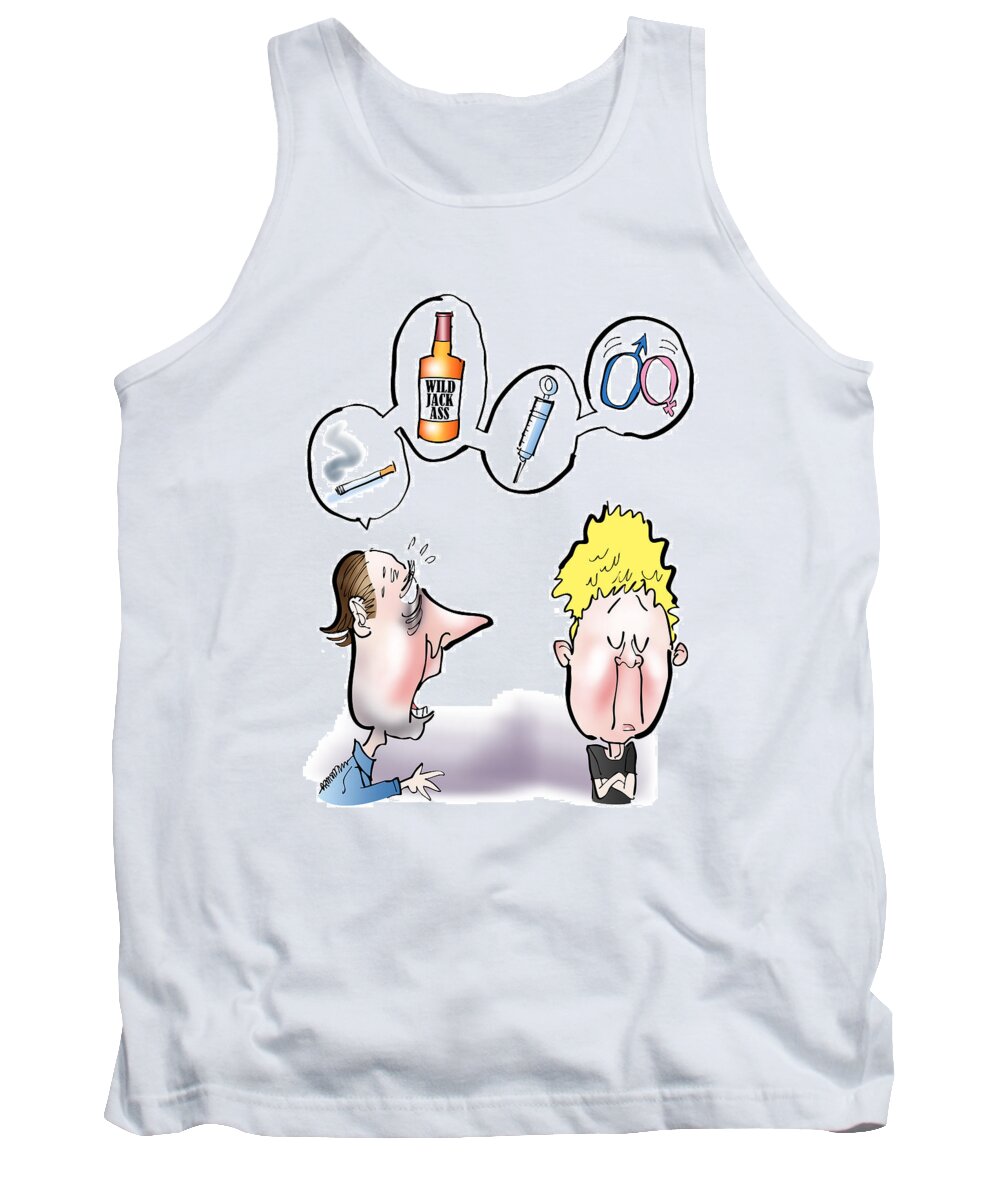 Father Tank Top featuring the digital art Nervous Dad by Mark Armstrong