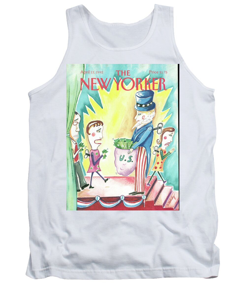 Business Tank Top featuring the painting New Yorker April 13th, 1992 by Stephanie Skalisky