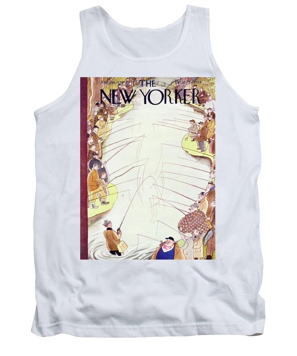 Sport Tank Top featuring the painting New Yorker April 18 1936 by Rea Irvin