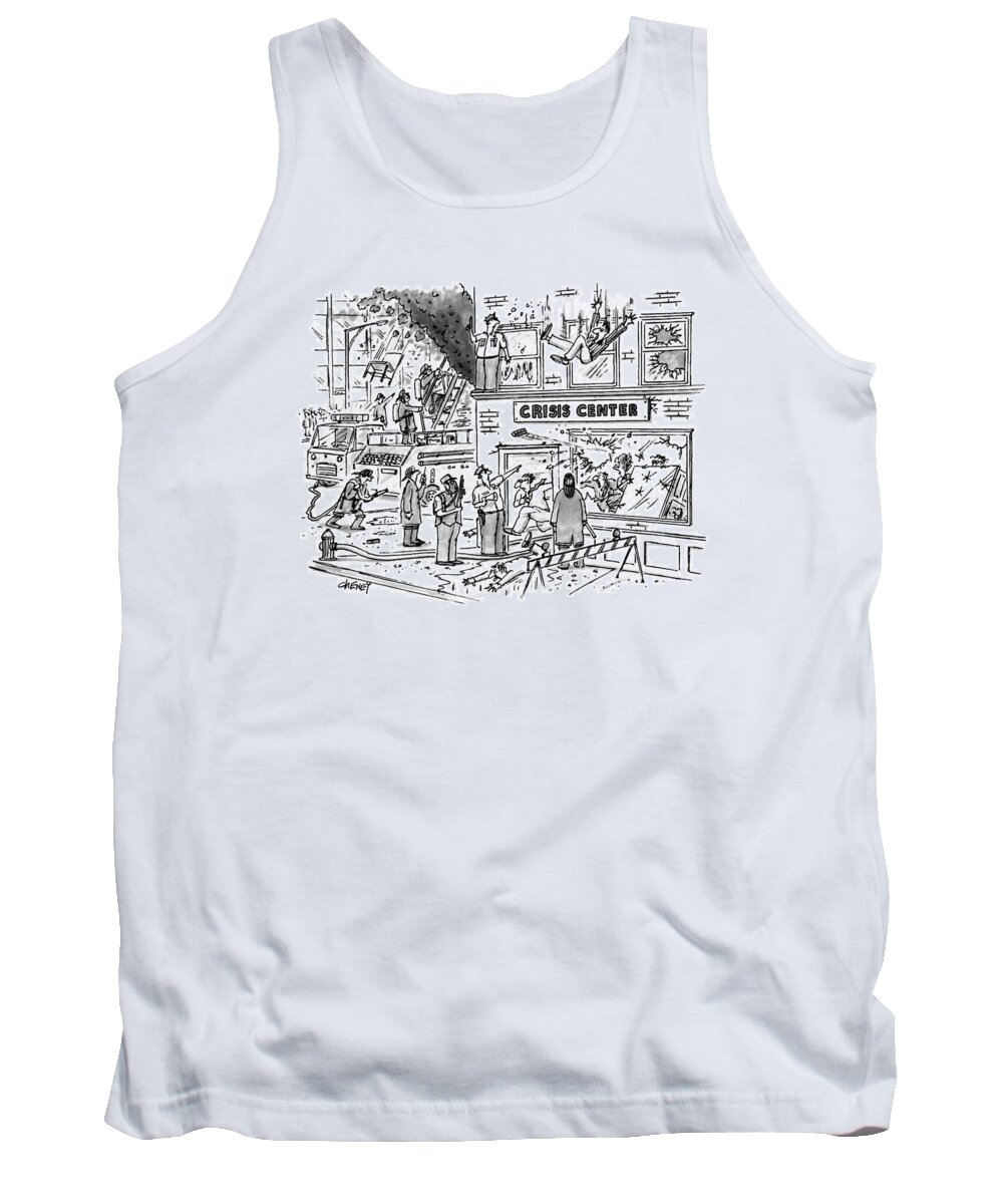 Law Tank Top featuring the drawing New Yorker December 28th, 1992 by Tom Cheney