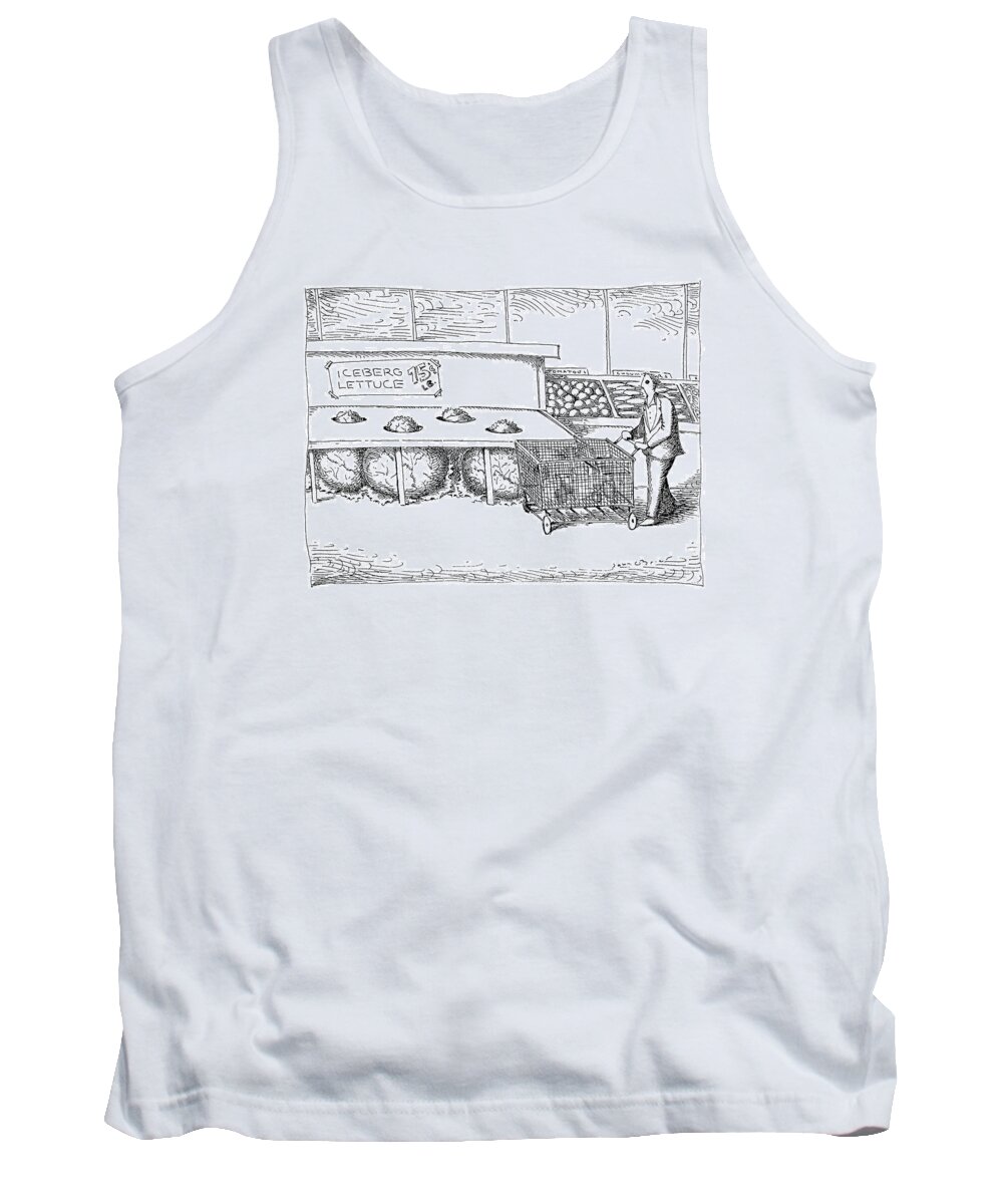 Play On Words Tank Top featuring the drawing New Yorker February 24th, 1992 by John O'Brien