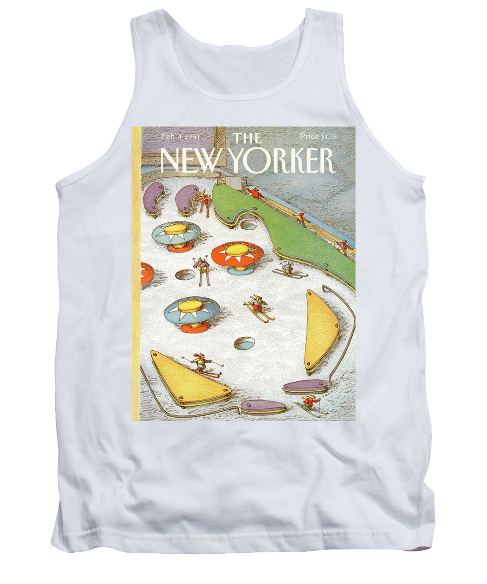 Entertainment Tank Top featuring the painting New Yorker February 4th, 1991 by John O'Brien