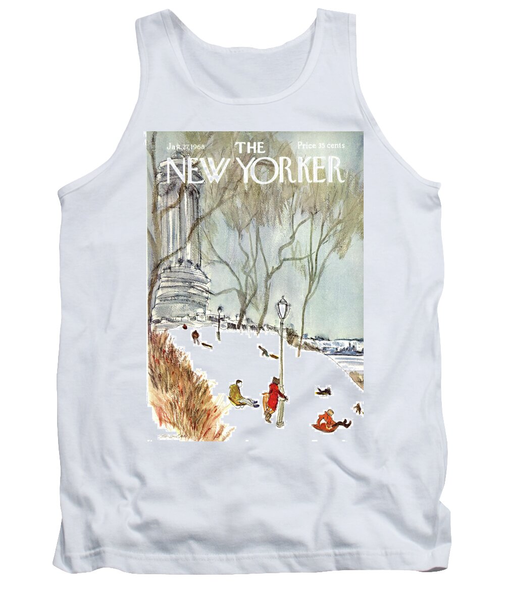  Seasons Tank Top featuring the painting New Yorker January 27th, 1968 by James Stevenson