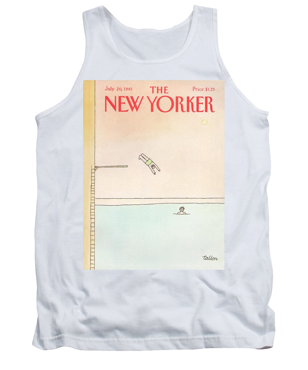 Season Tank Top featuring the painting New Yorker July 20th, 1981 by Robert Tallon