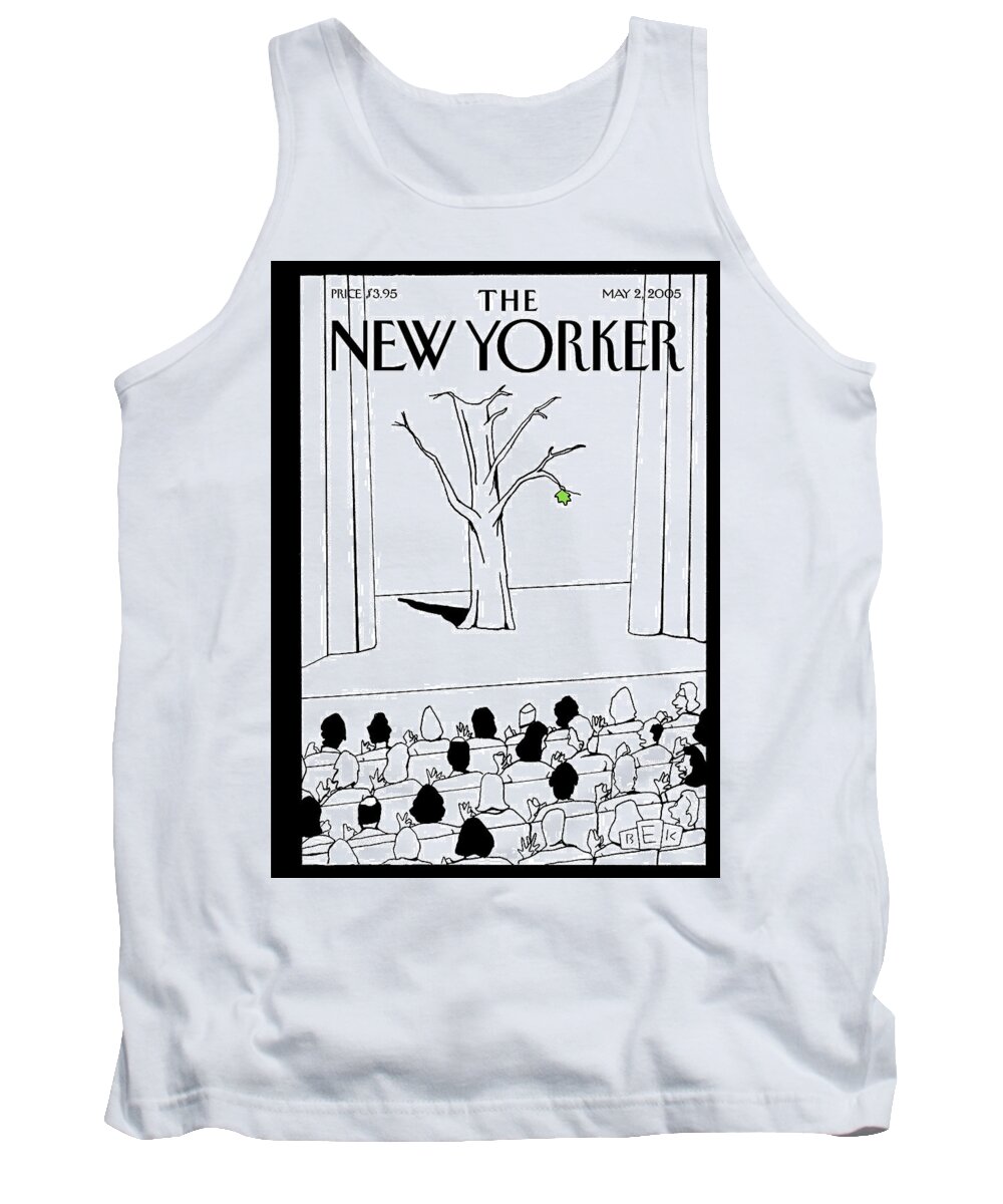 Nature Tank Top featuring the painting Bravo, Spring by Bruce Eric Kaplan