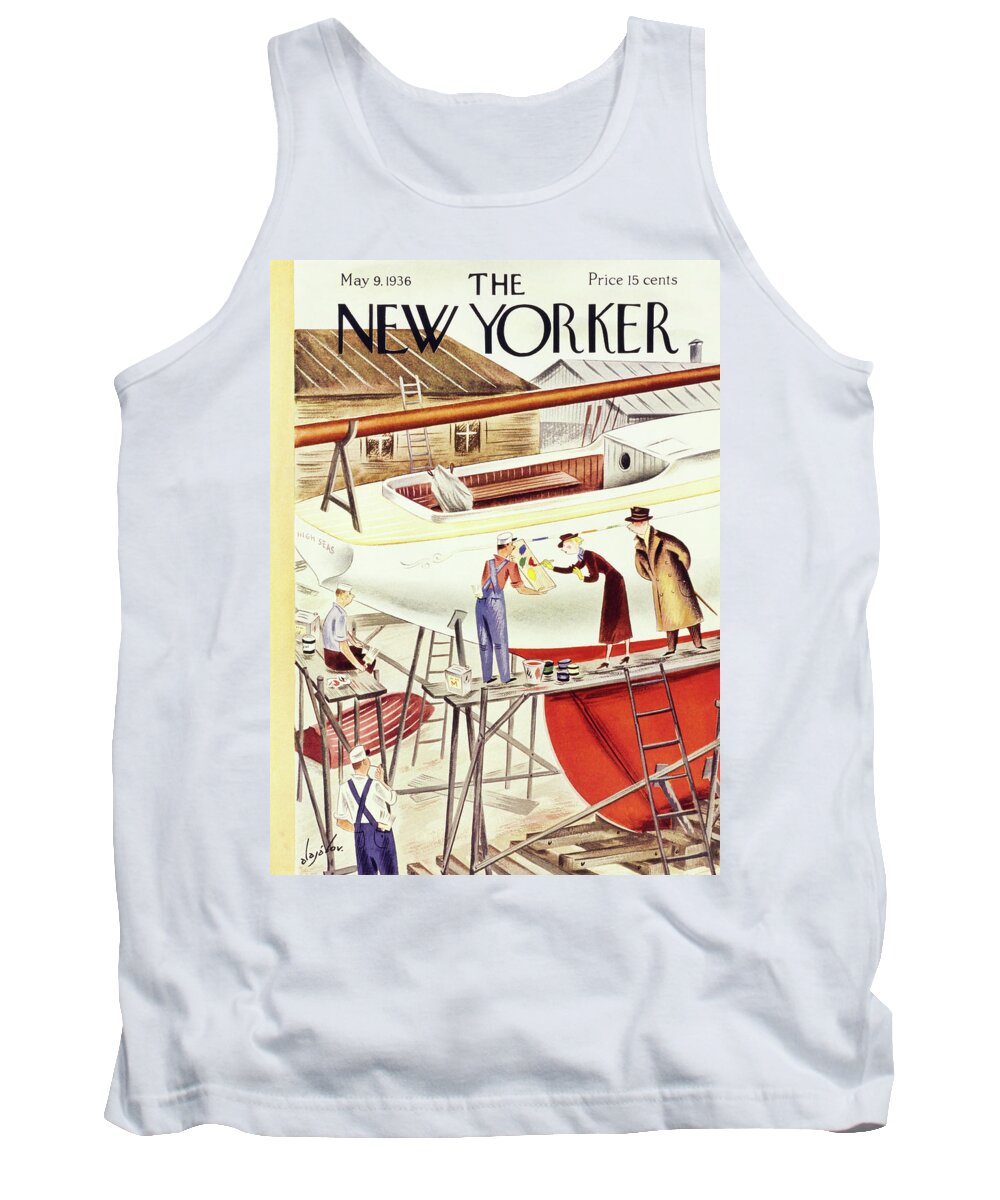 Upkeep Tank Top featuring the painting New Yorker May 9 1936 by Constantin Alajalov