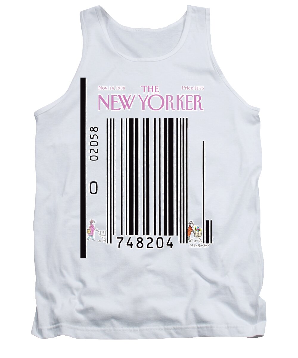 Upc Tank Top featuring the painting New Yorker November 14th, 1988 by James Stevenson