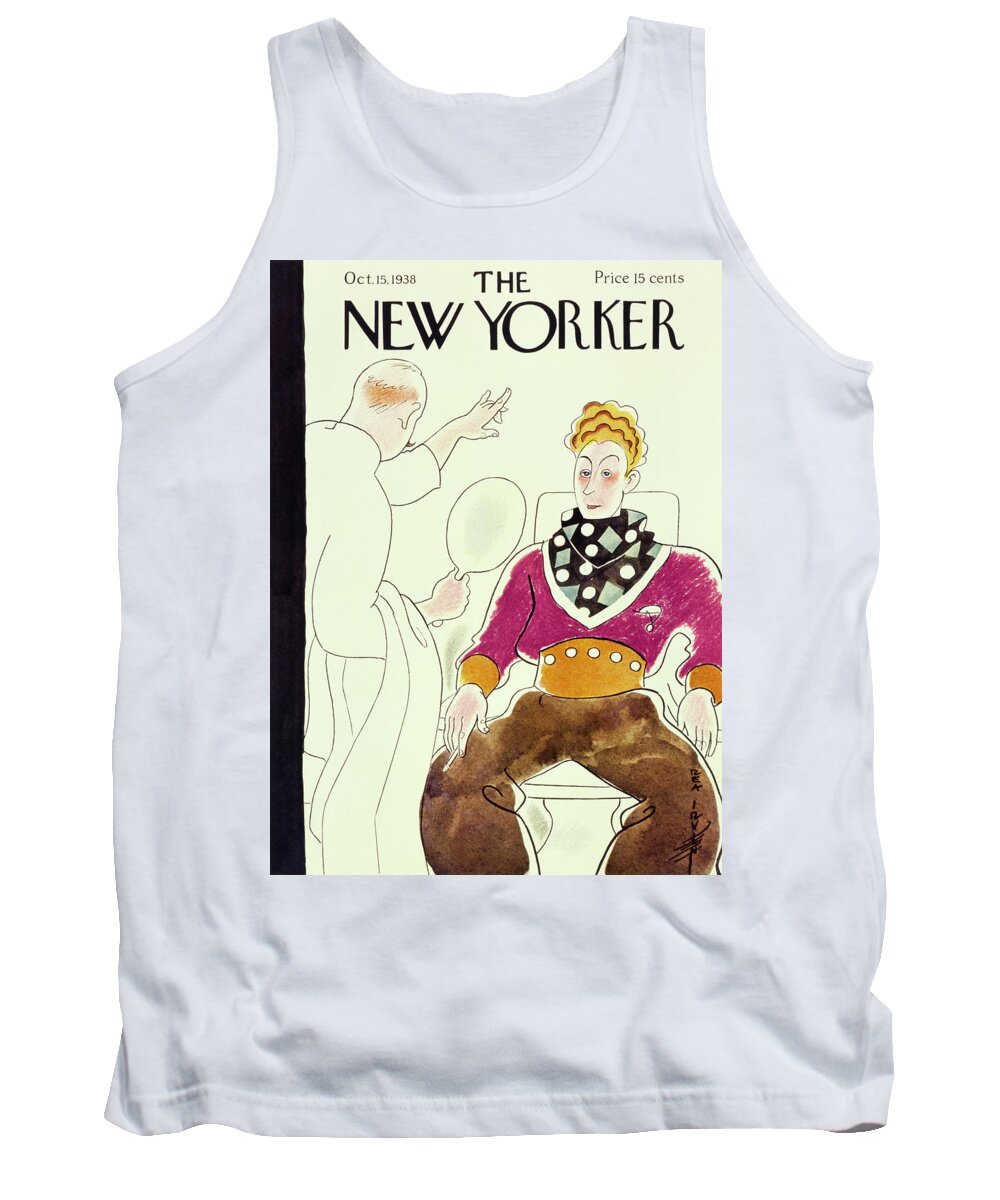 Beauty Tank Top featuring the painting New Yorker October 15 1938 by Rea Irvin