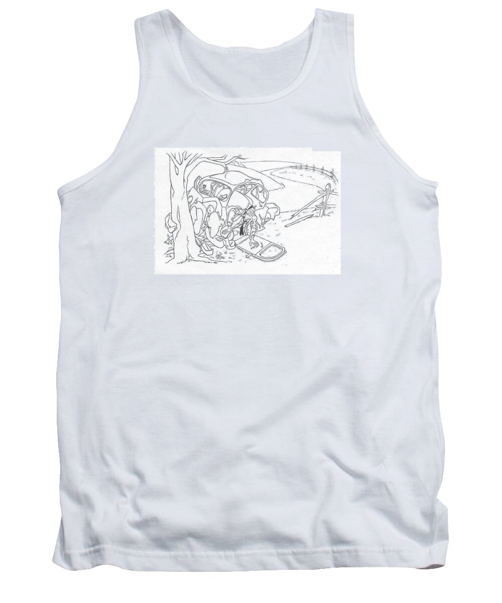 112939 Gpr George Price Tank Top featuring the drawing New Yorker October 23rd, 1943 by George Price