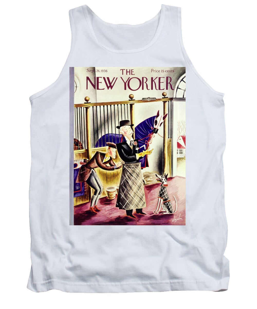 Animal Tank Top featuring the painting New Yorker September 26 1936 by Constantin Alajalov