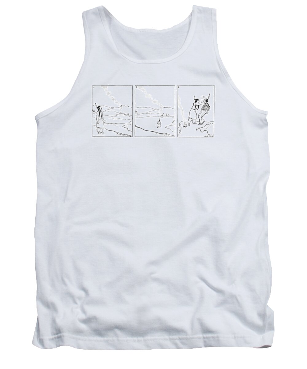 111434 Cro Carl Rose Tank Top featuring the drawing New Yorker September 27th, 1941 by Carl Rose