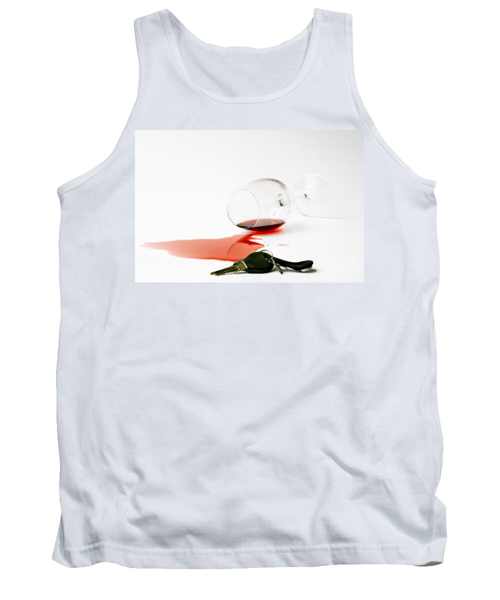 Wine Tank Top featuring the photograph No drunk driving by Patricia Hofmeester