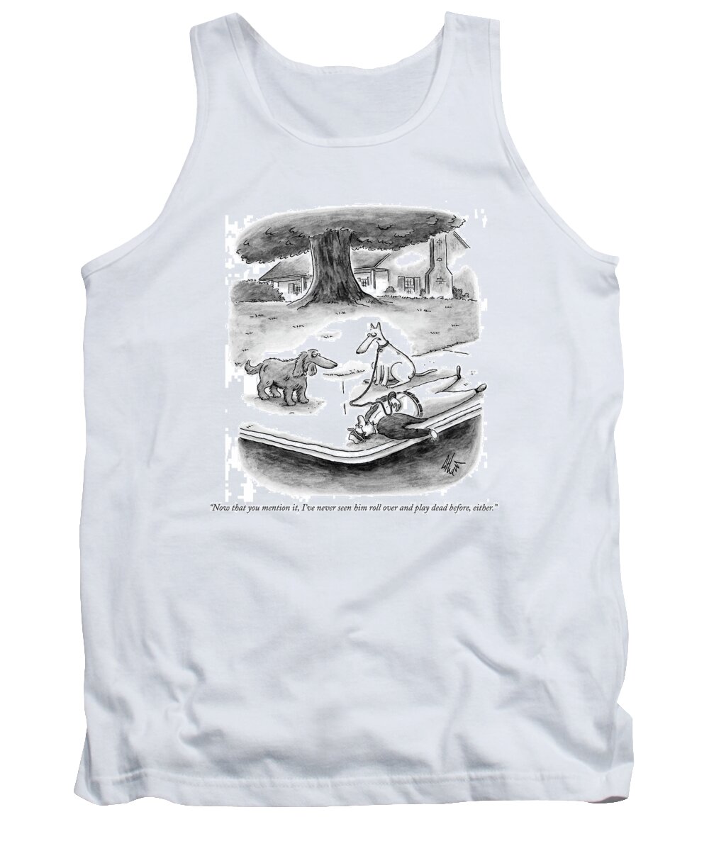 Animals Tank Top featuring the drawing Now That You Mention by Frank Cotham