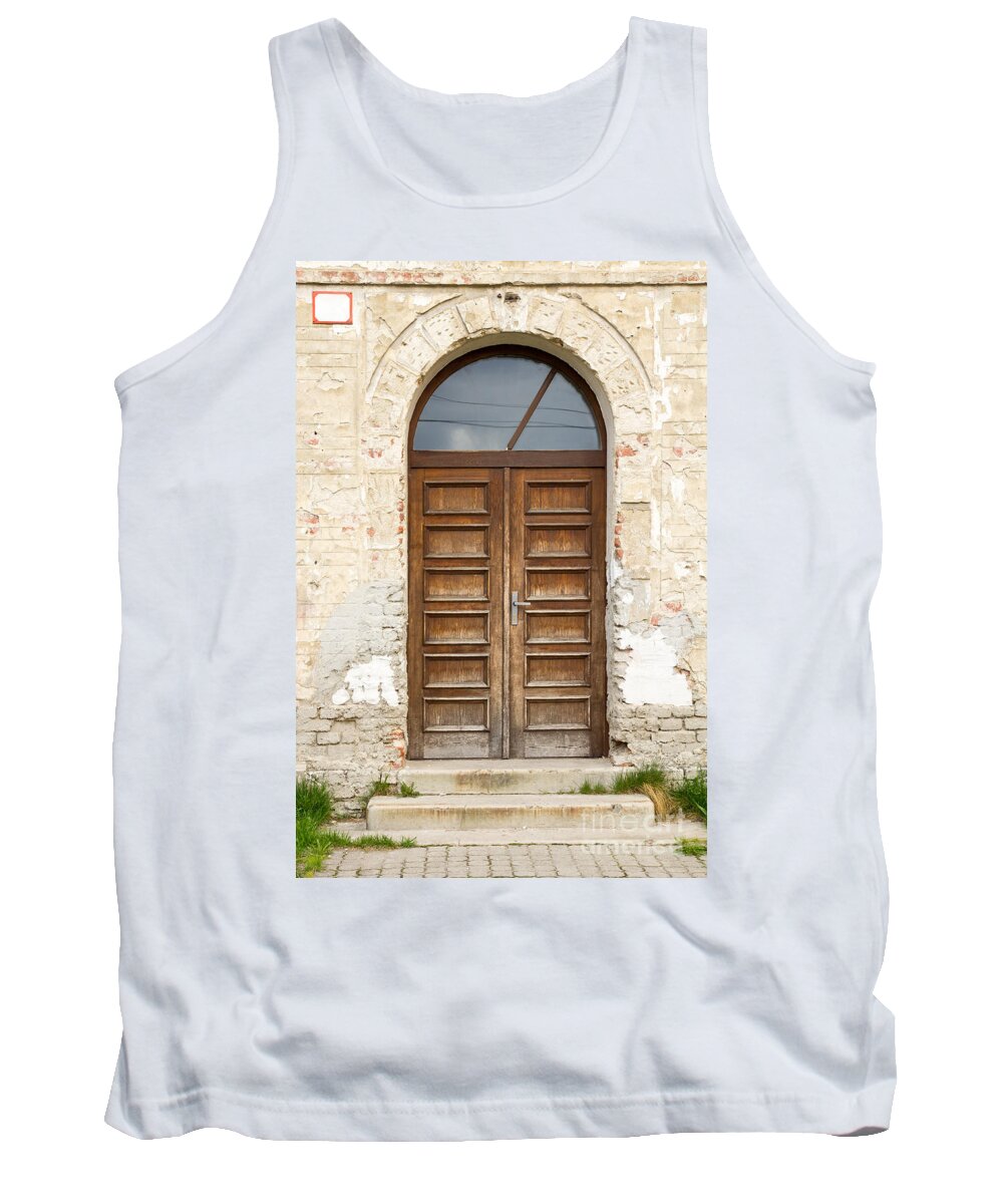 Old Tank Top featuring the photograph Old church door by Les Palenik