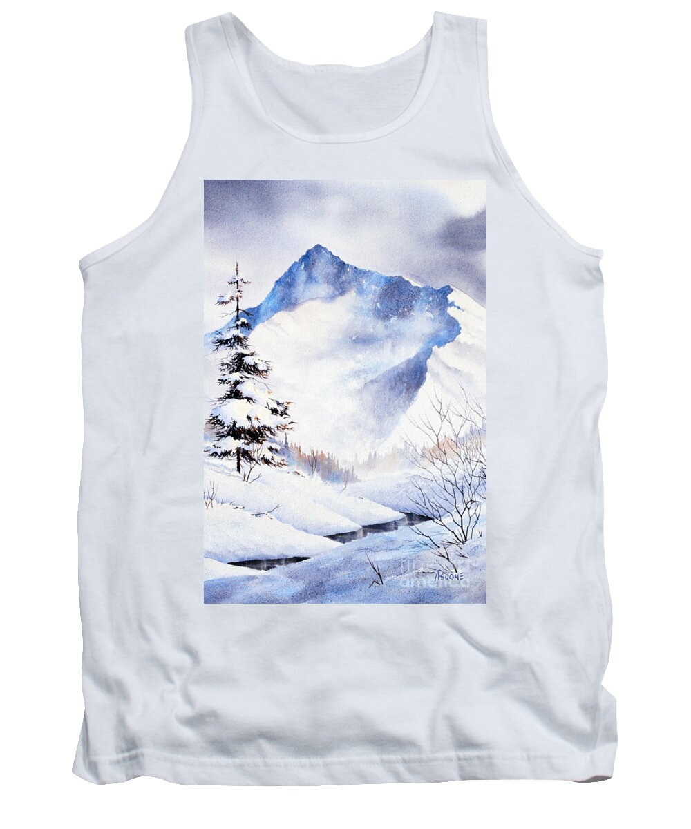 O'malley Peak Tank Top featuring the painting O'Malley Peak by Teresa Ascone