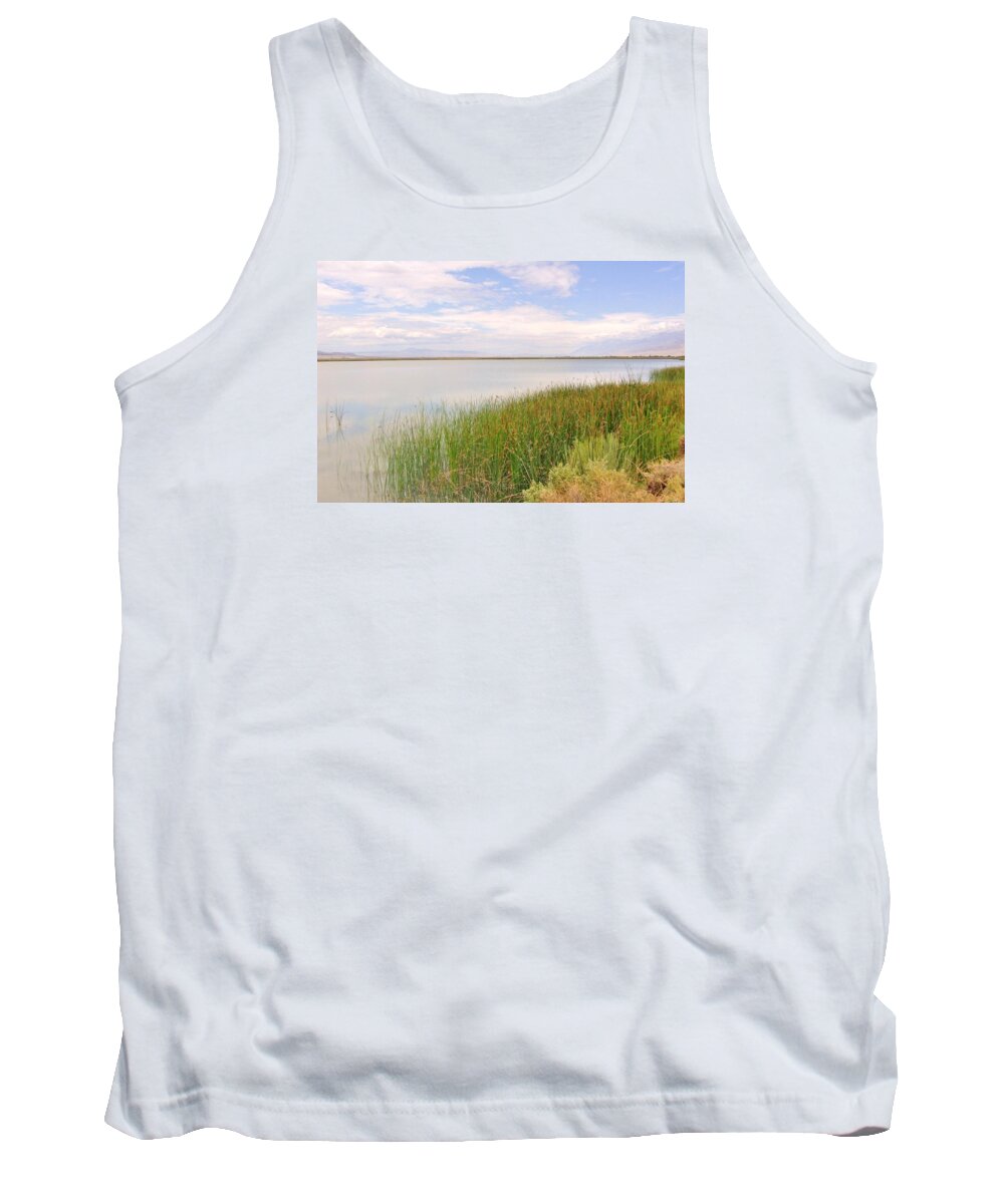 Water Tank Top featuring the photograph On Shore by Marilyn Diaz