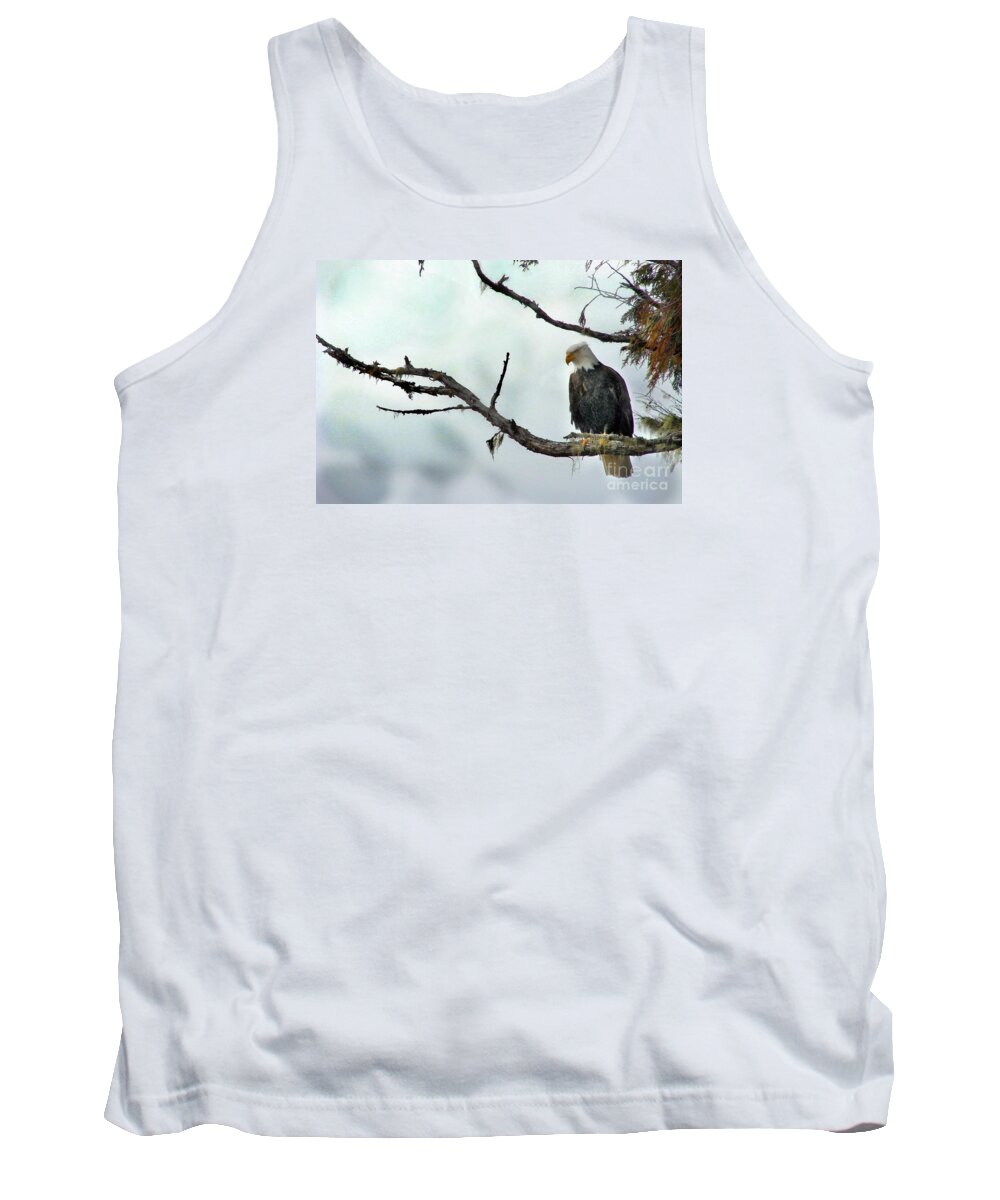 Eagle Tank Top featuring the photograph Overseeing Dinner by Vivian Martin