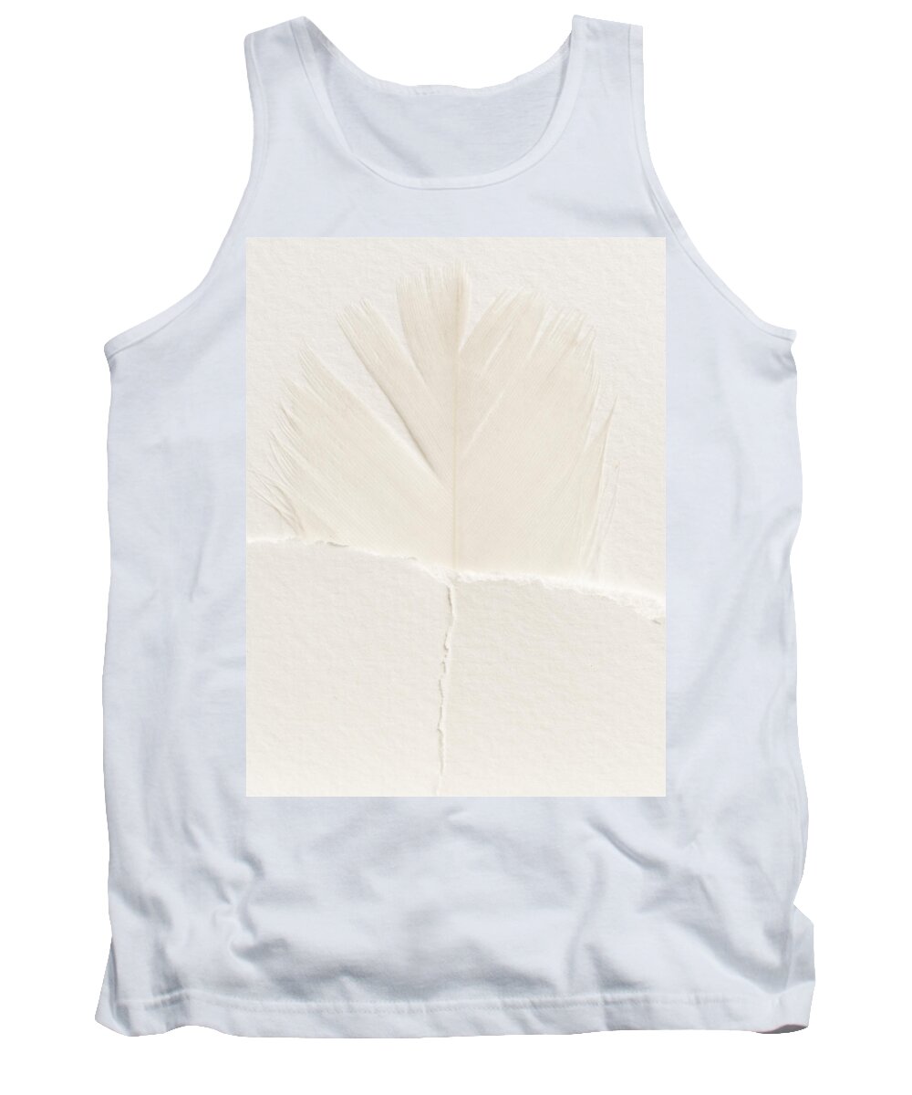 Feather Tank Top featuring the photograph Papered Feather by Stoney Stone