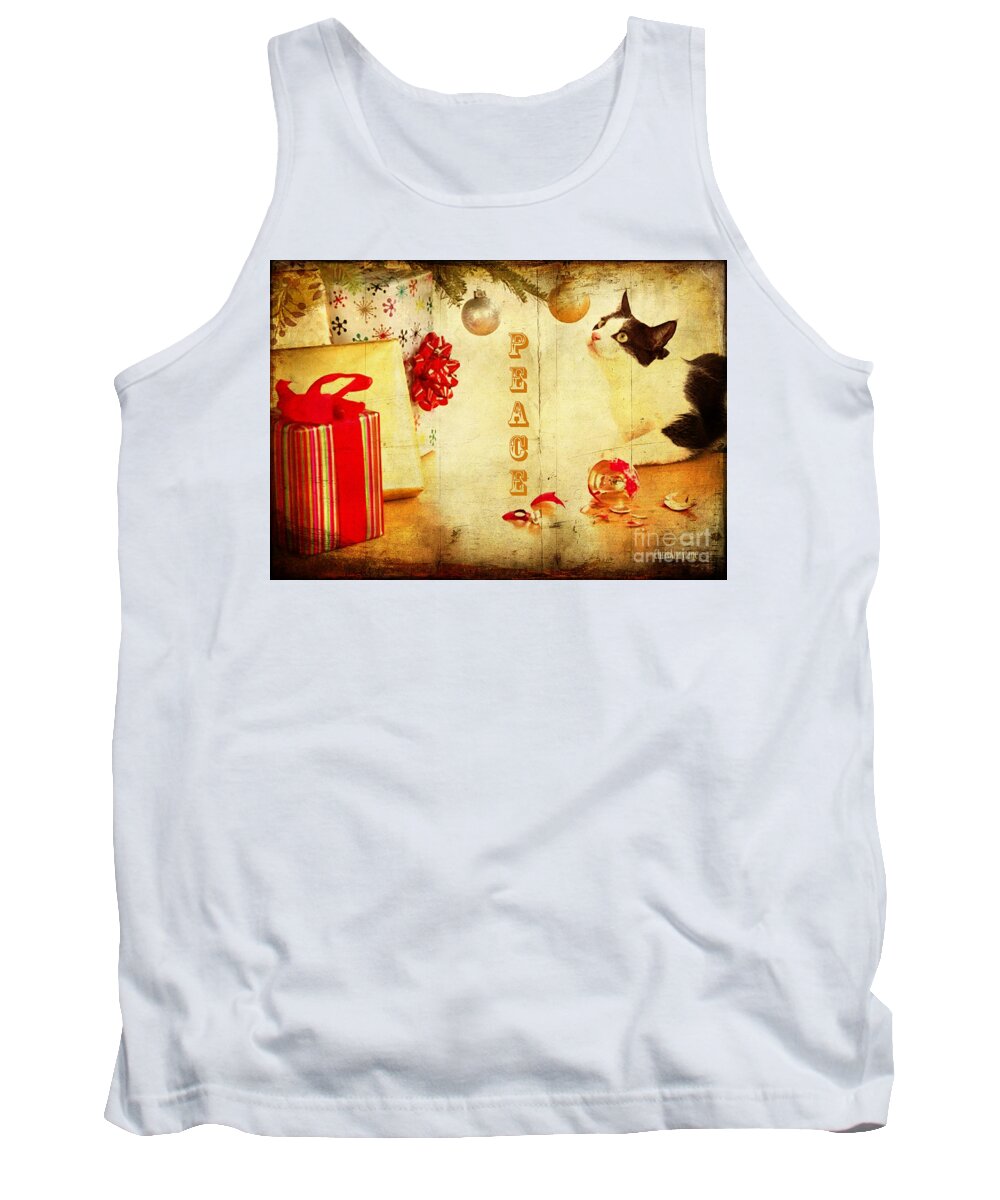 Photography Tank Top featuring the digital art Peace and Joy to all by Chris Armytage