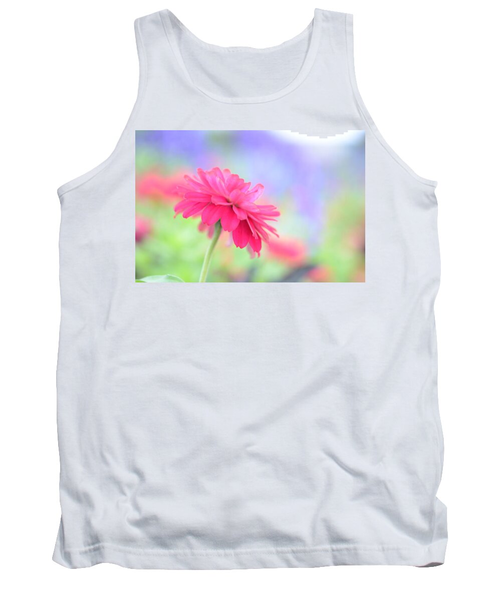Pink Tank Top featuring the photograph Peaceful Pink by Kathy Paynter