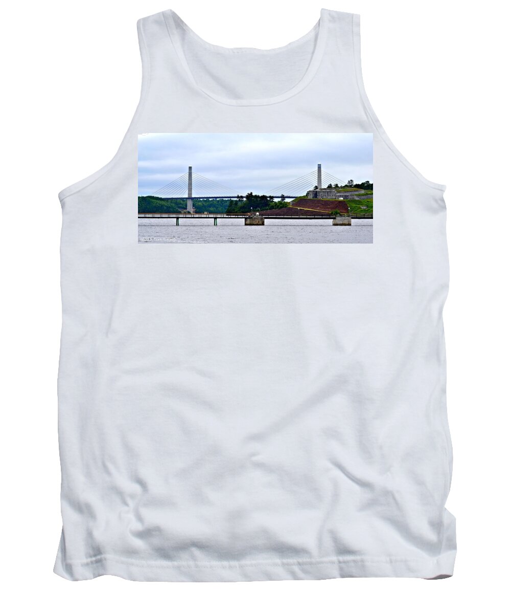 Penobscot Tank Top featuring the photograph Penobscot Narrows Bridge and Observatory by Tara Potts
