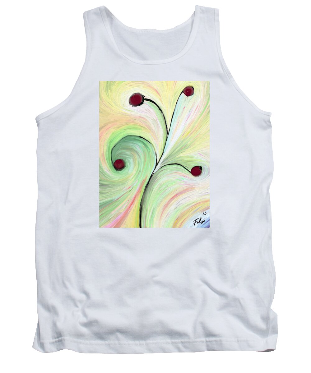 Plant Tank Top featuring the painting Plant sketch by Will Felix
