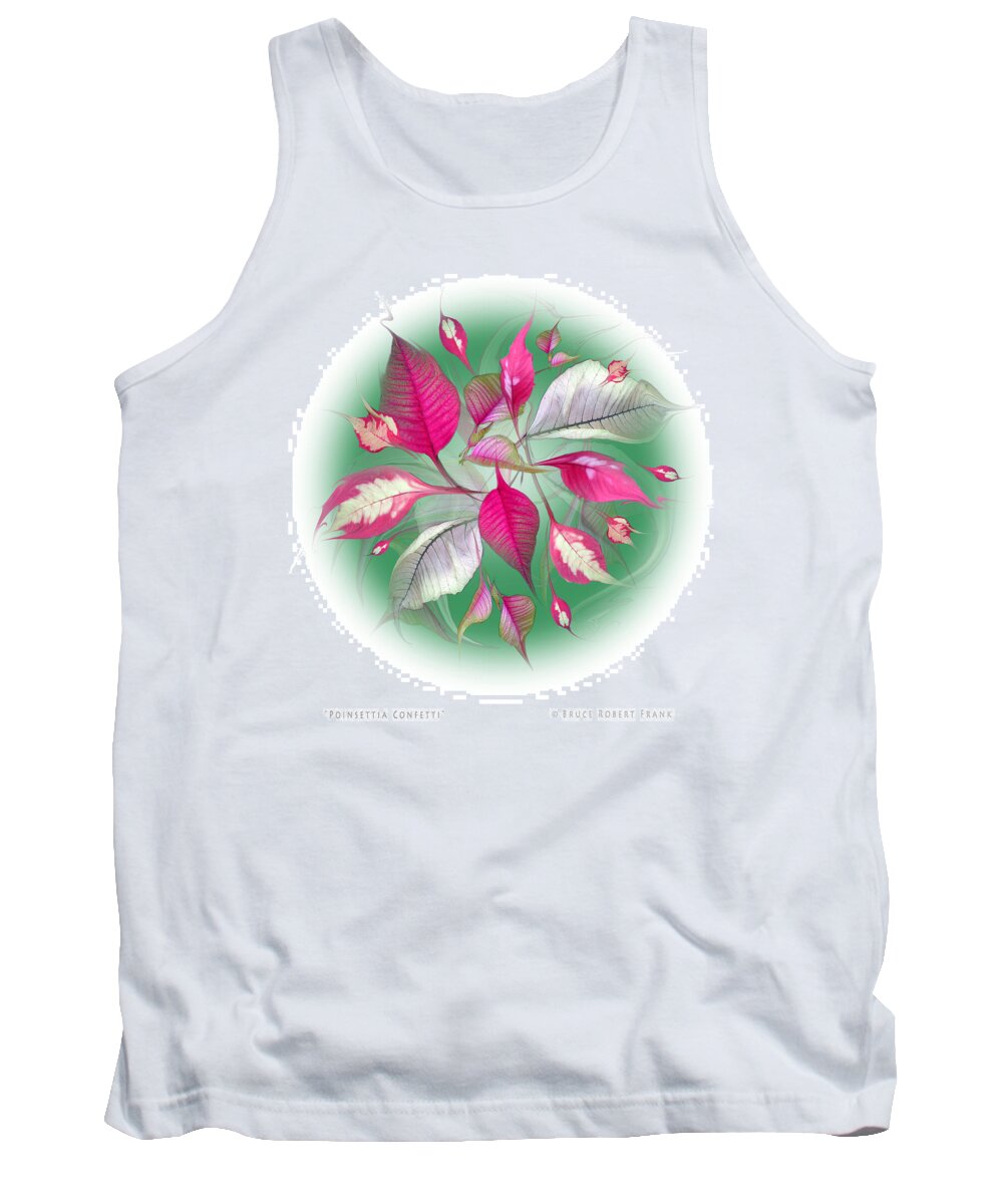 Poinsettia Tank Top featuring the photograph Poinsettia Confetti by Bruce Frank