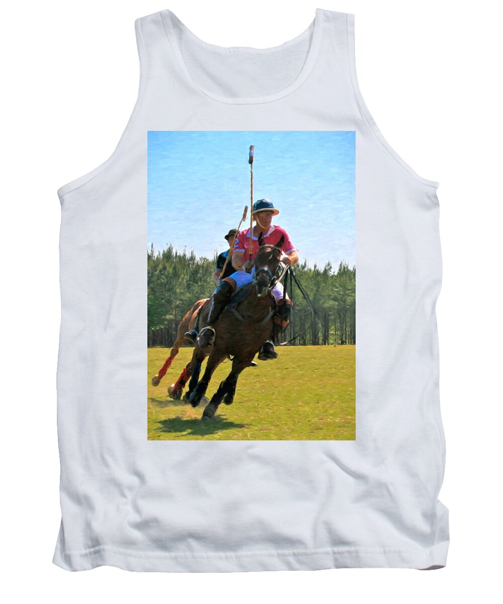 Polo Tank Top featuring the photograph Polo by Shirley Radabaugh