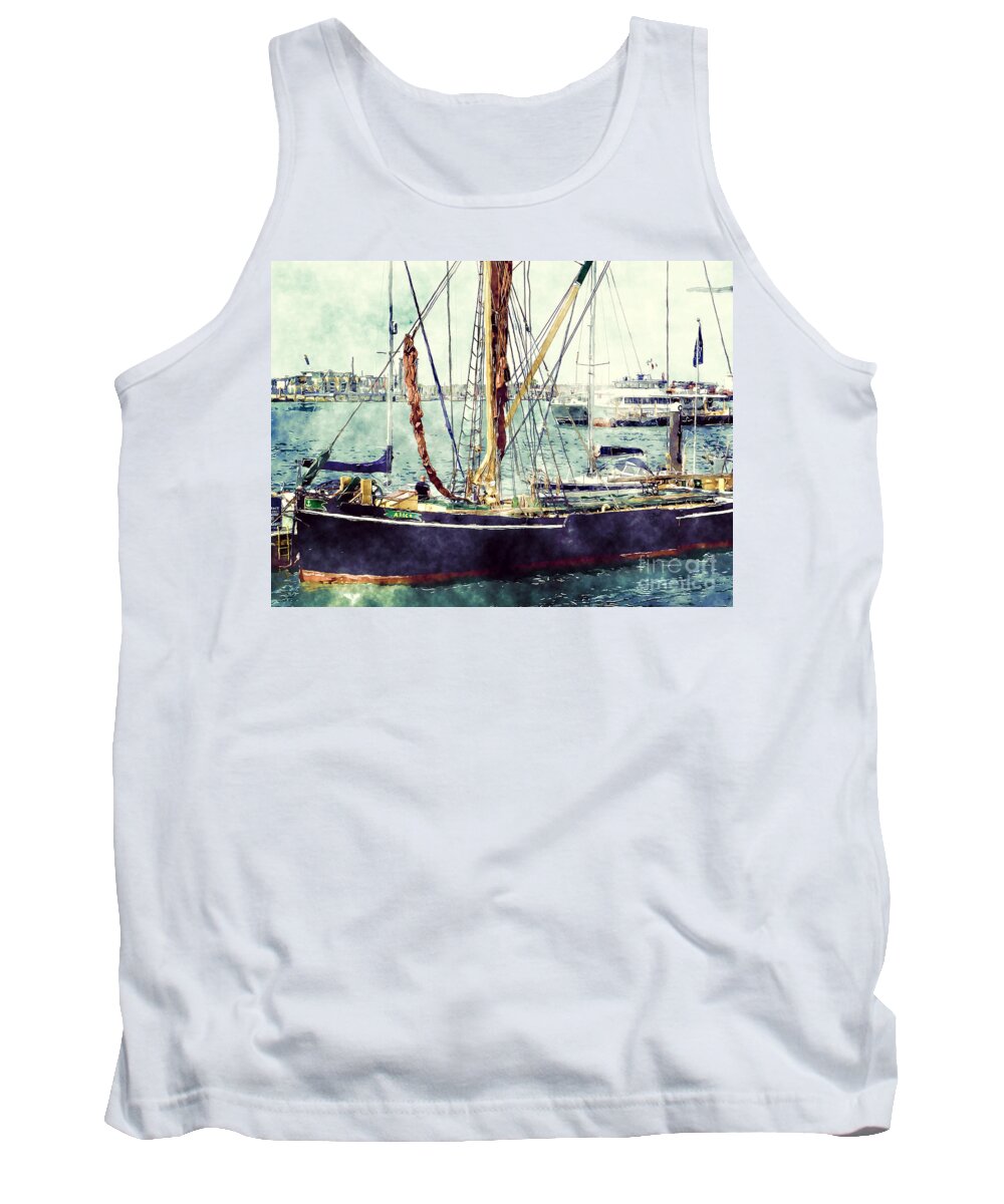 Portsmouth Tank Top featuring the photograph Portsmouth Harbour Boats by Claire Bull