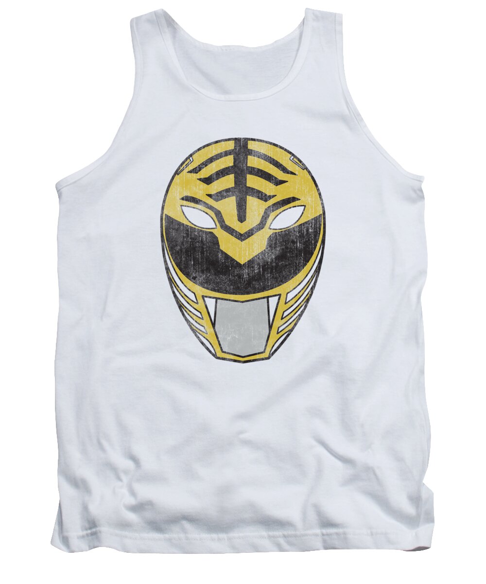  Tank Top featuring the digital art Power Rangers - White Ranger Mask by Brand A