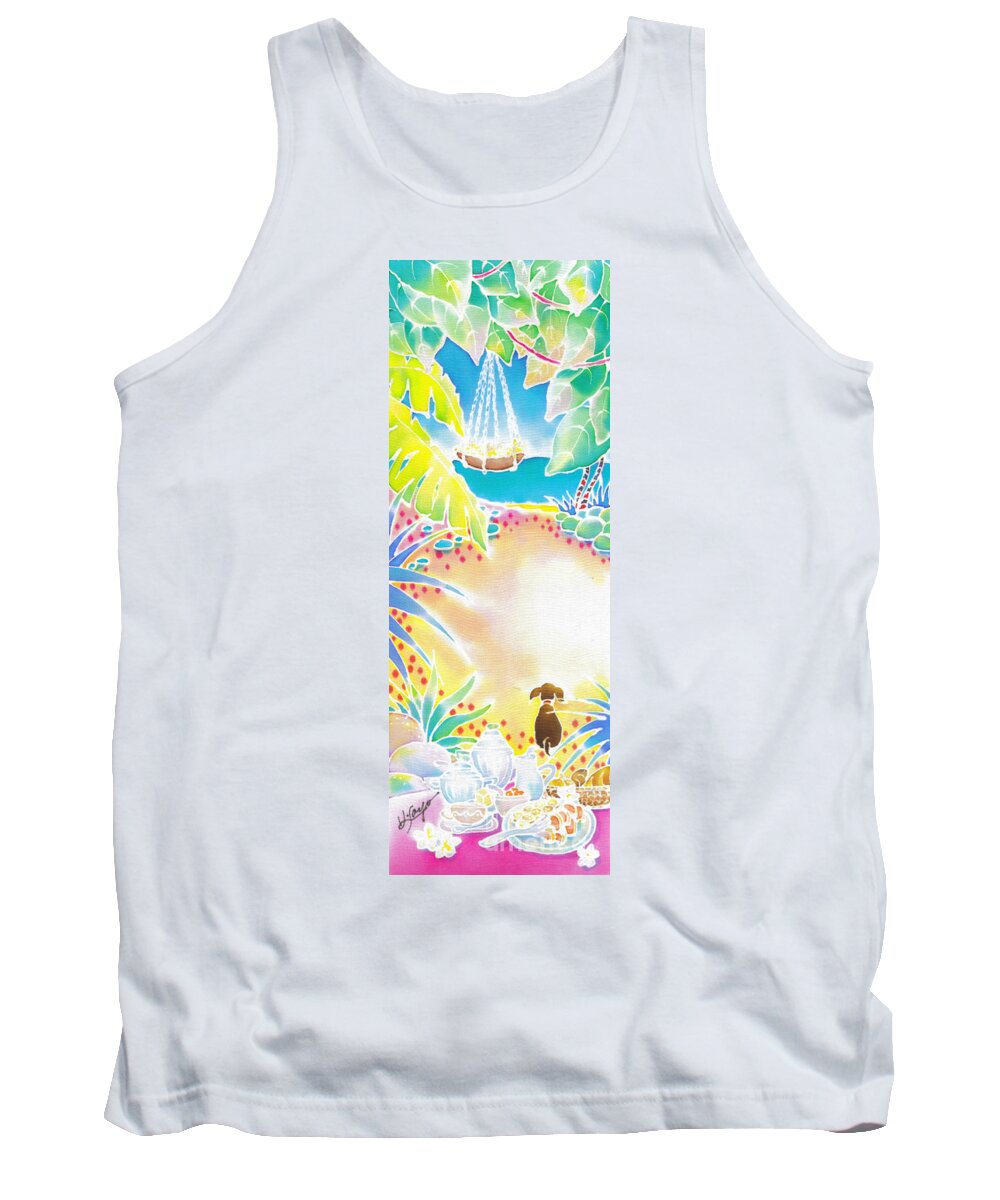 Summer Tank Top featuring the painting Precious morning by Hisayo OHTA