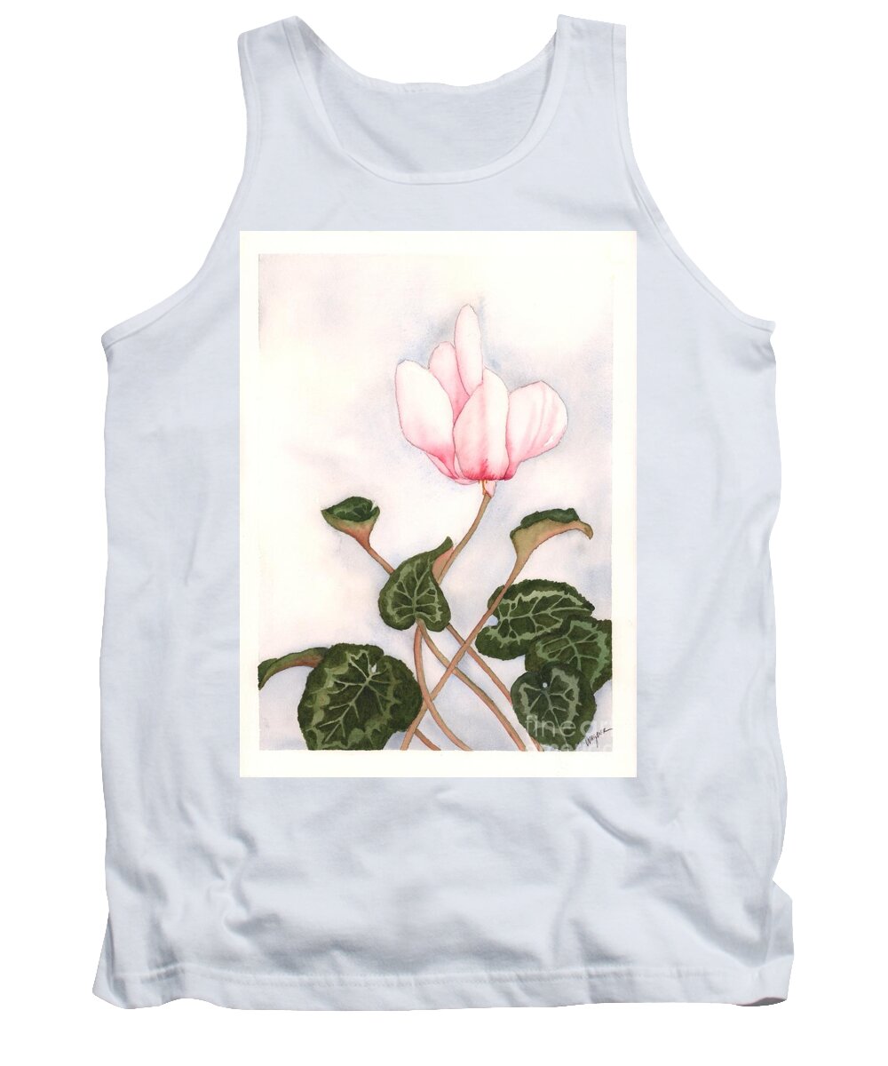Cyclamen Tank Top featuring the painting Proud Mary by Hilda Wagner