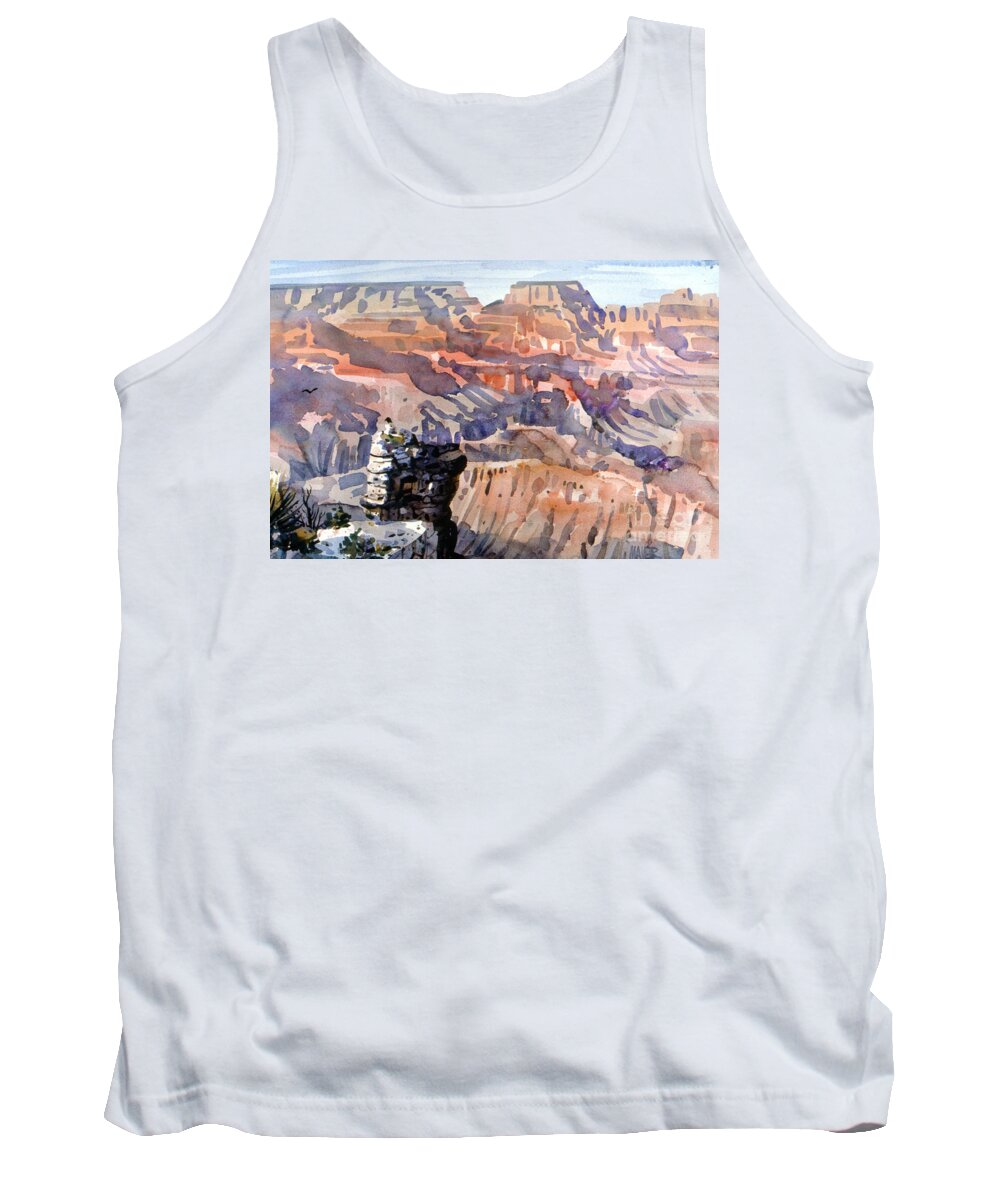 Watercolor Tank Top featuring the painting Ravens by Donald Maier